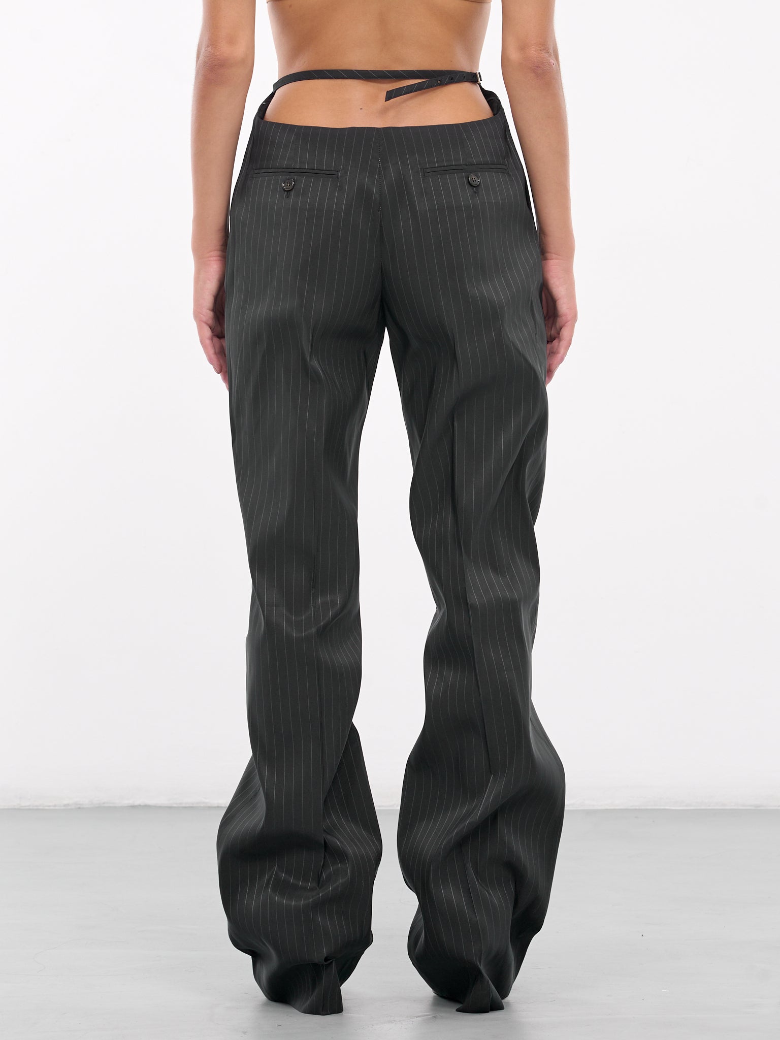 Tailored Pinstripe Trousers (AK0852-900-BLACK)