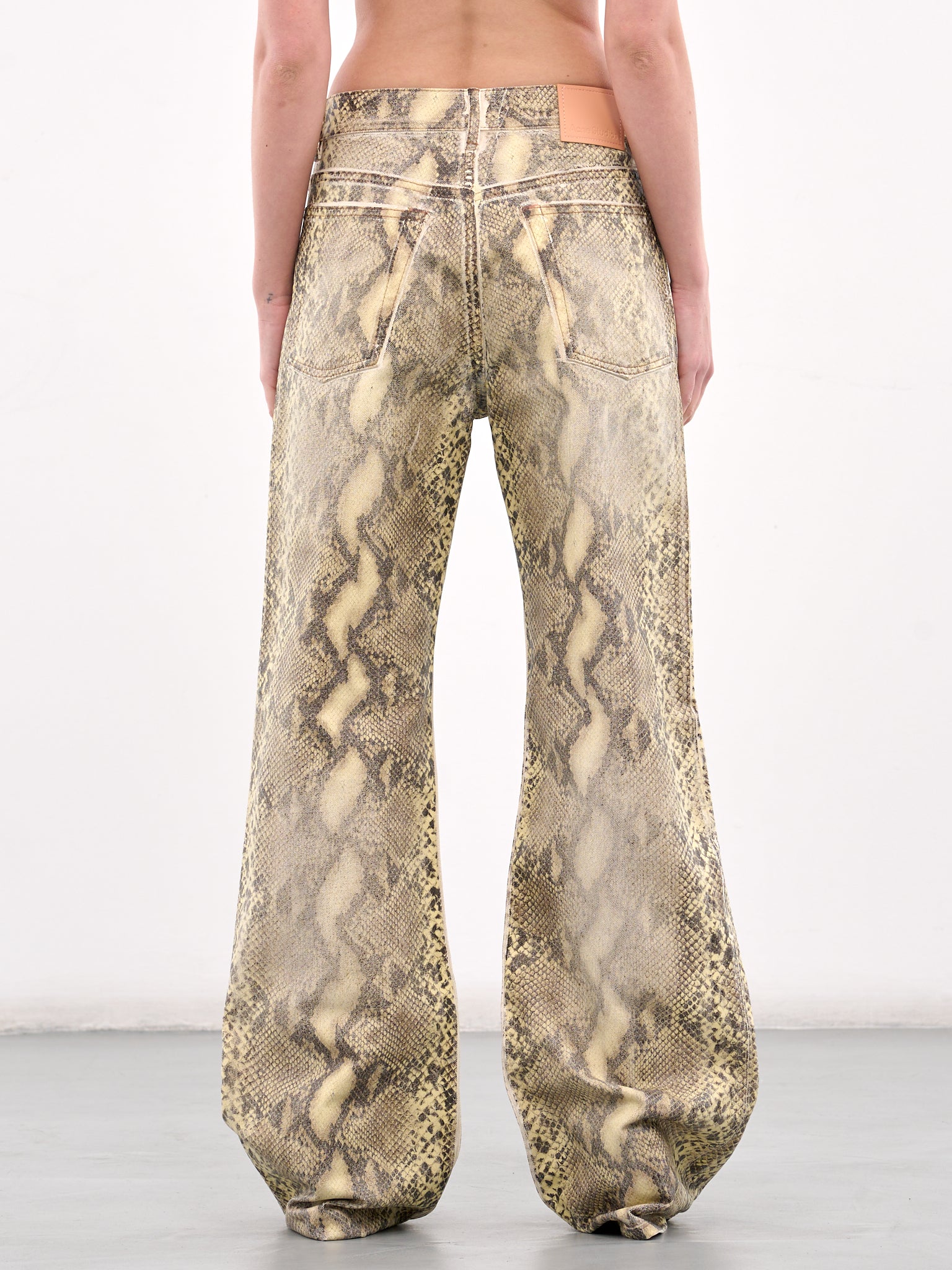 Python Printed Denim Jeans (AK0895-MULTI-BROWN)