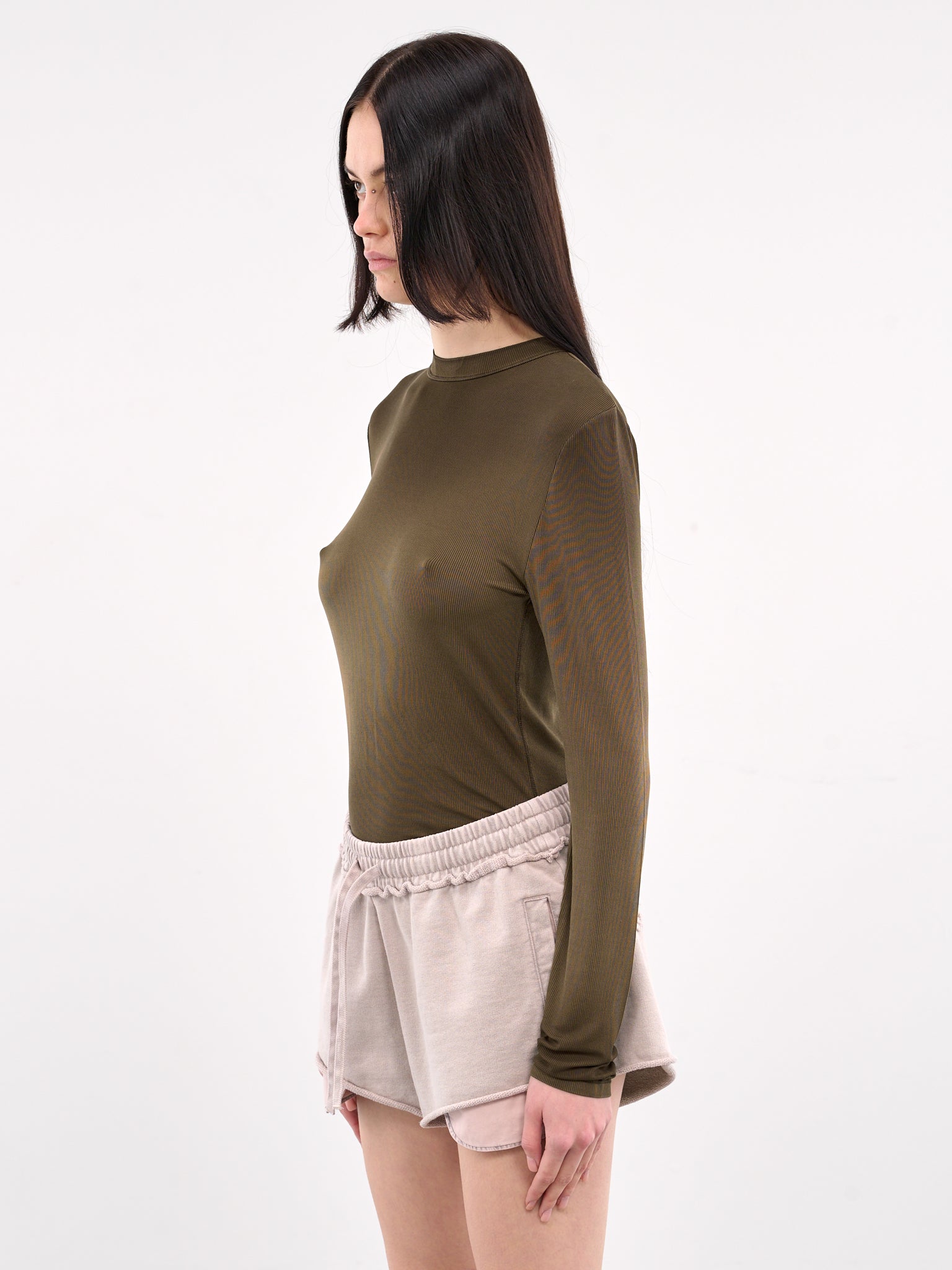 Ribbed Long Sleeve Tee (AL0438-MUD-BROWN)