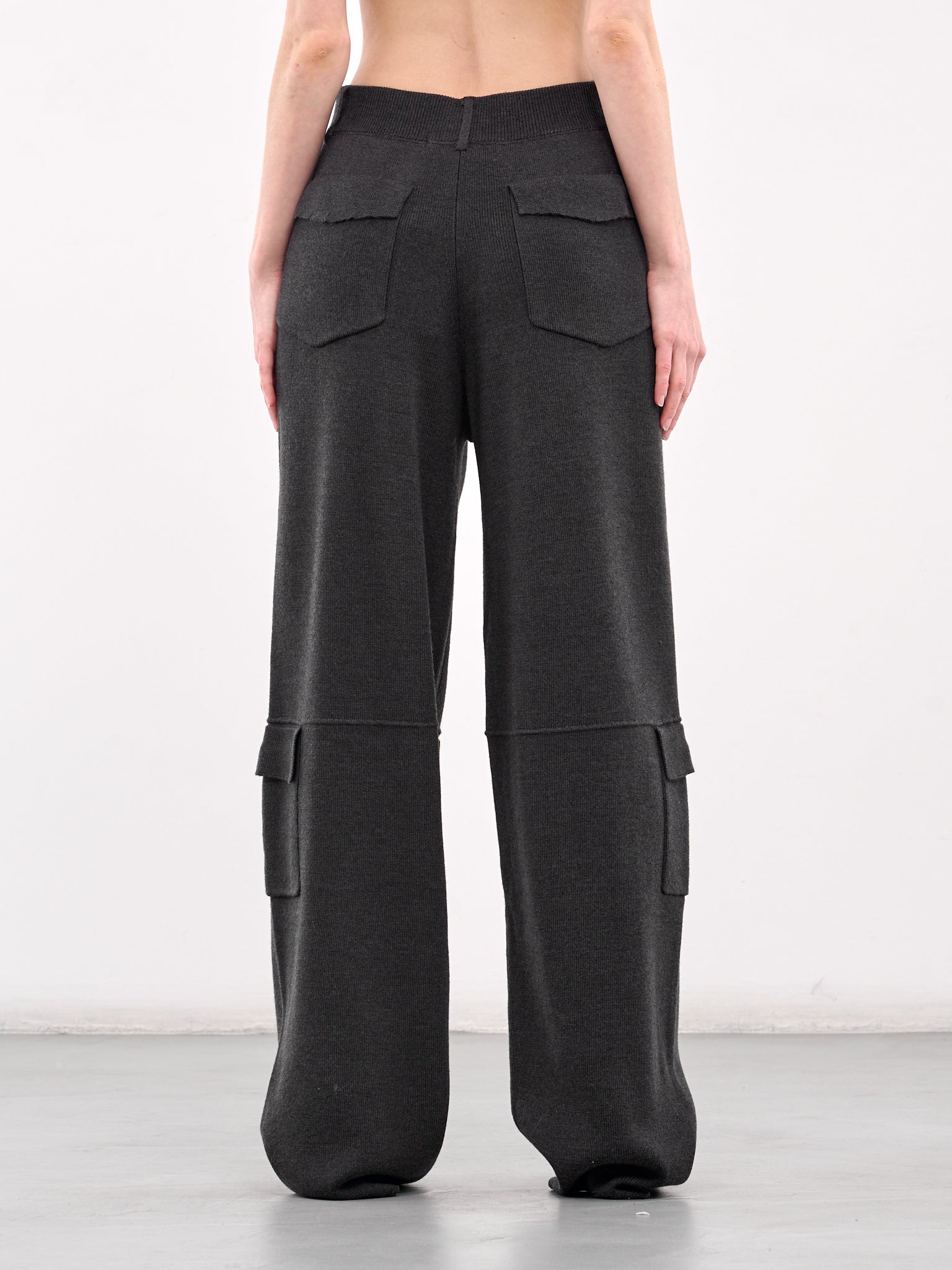 Knit Cargo Pants (AMBR2524-CHARCOAL)