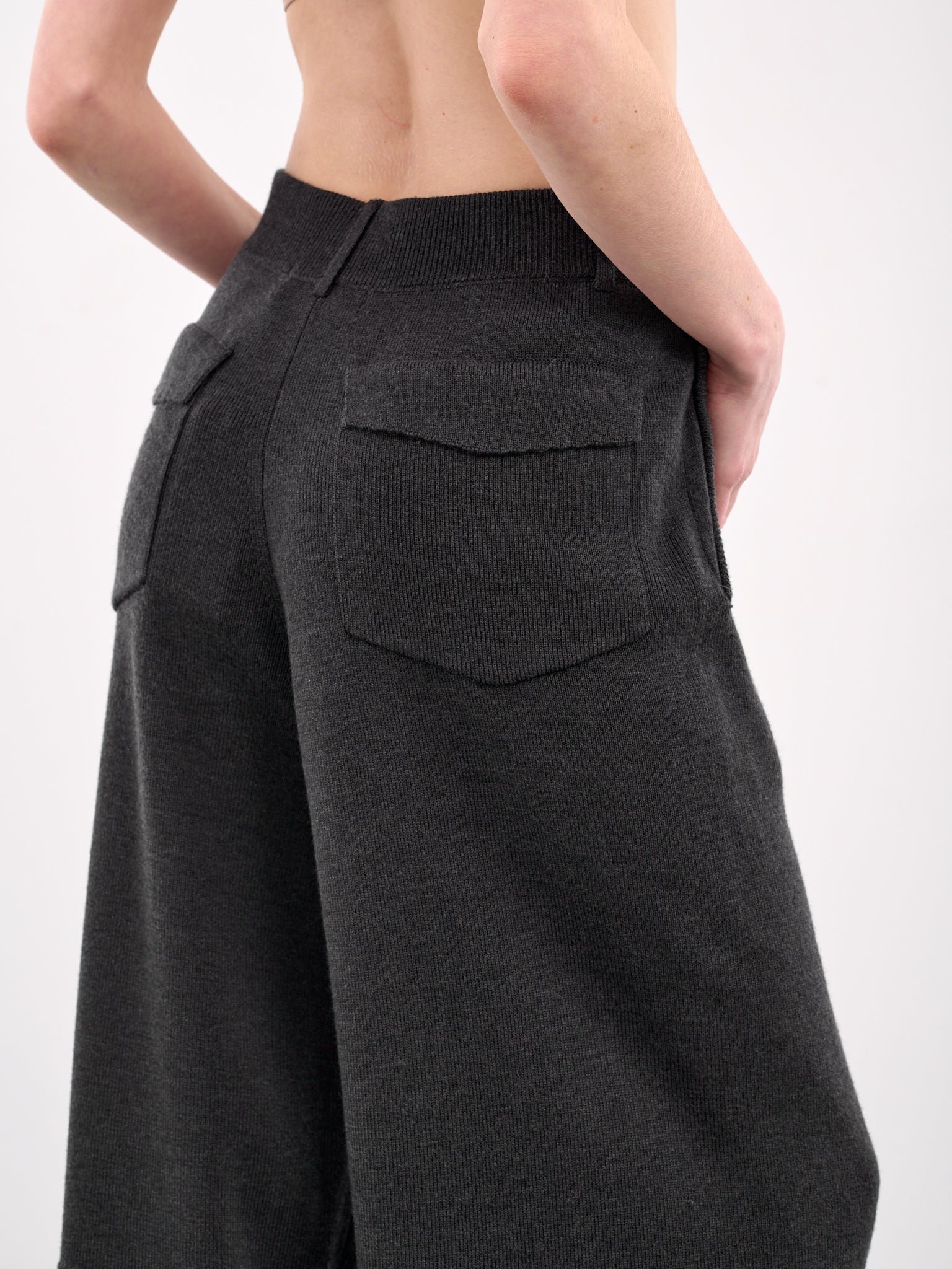 Knit Cargo Pants (AMBR2524-CHARCOAL)