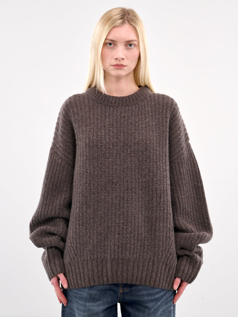 Knit Crewneck Sweater (AMBR2525-TAUPE)