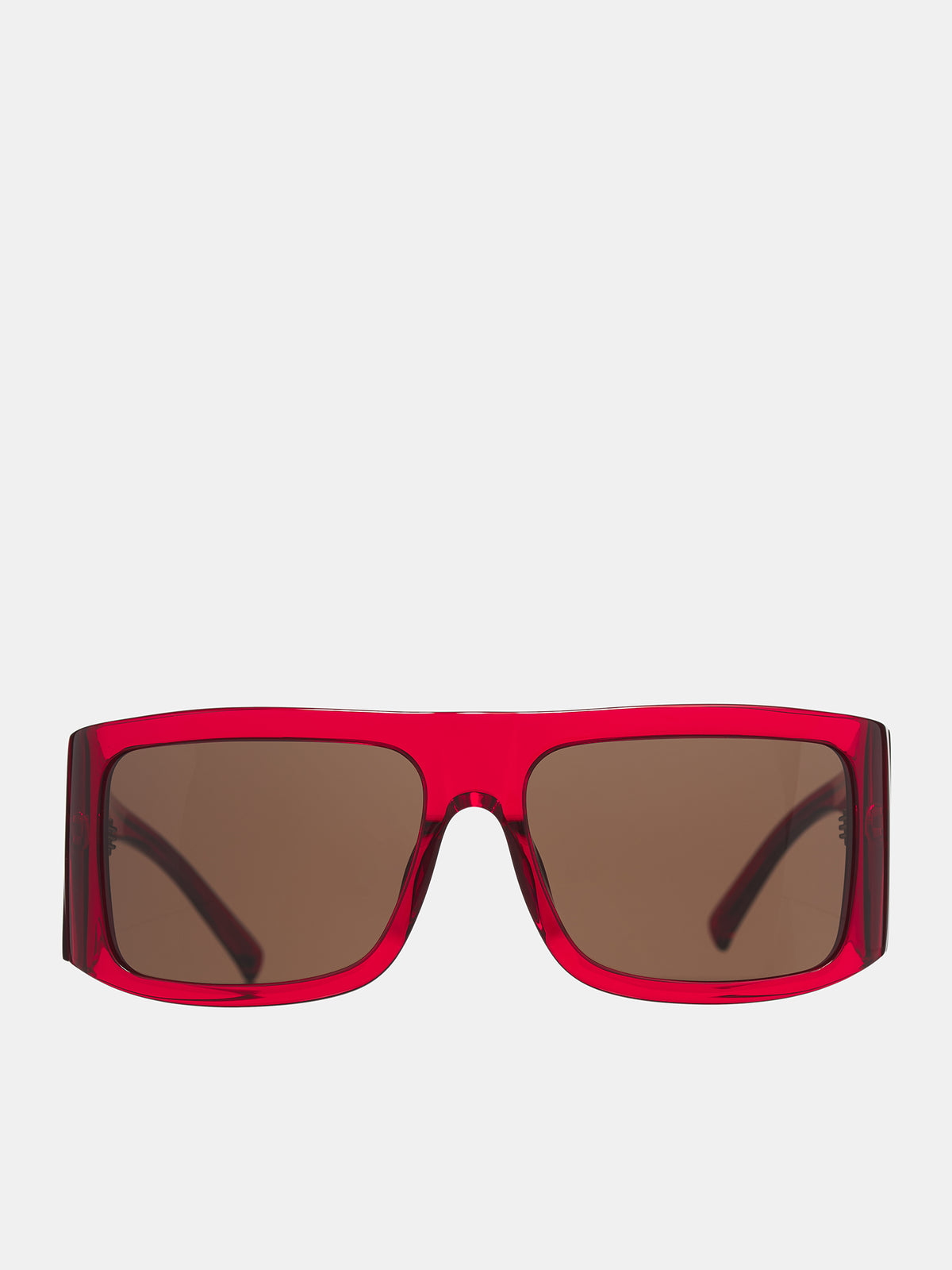 Attico Andre Oversized Sunglasses (ANDRE-RED-BLACK-BROWN)