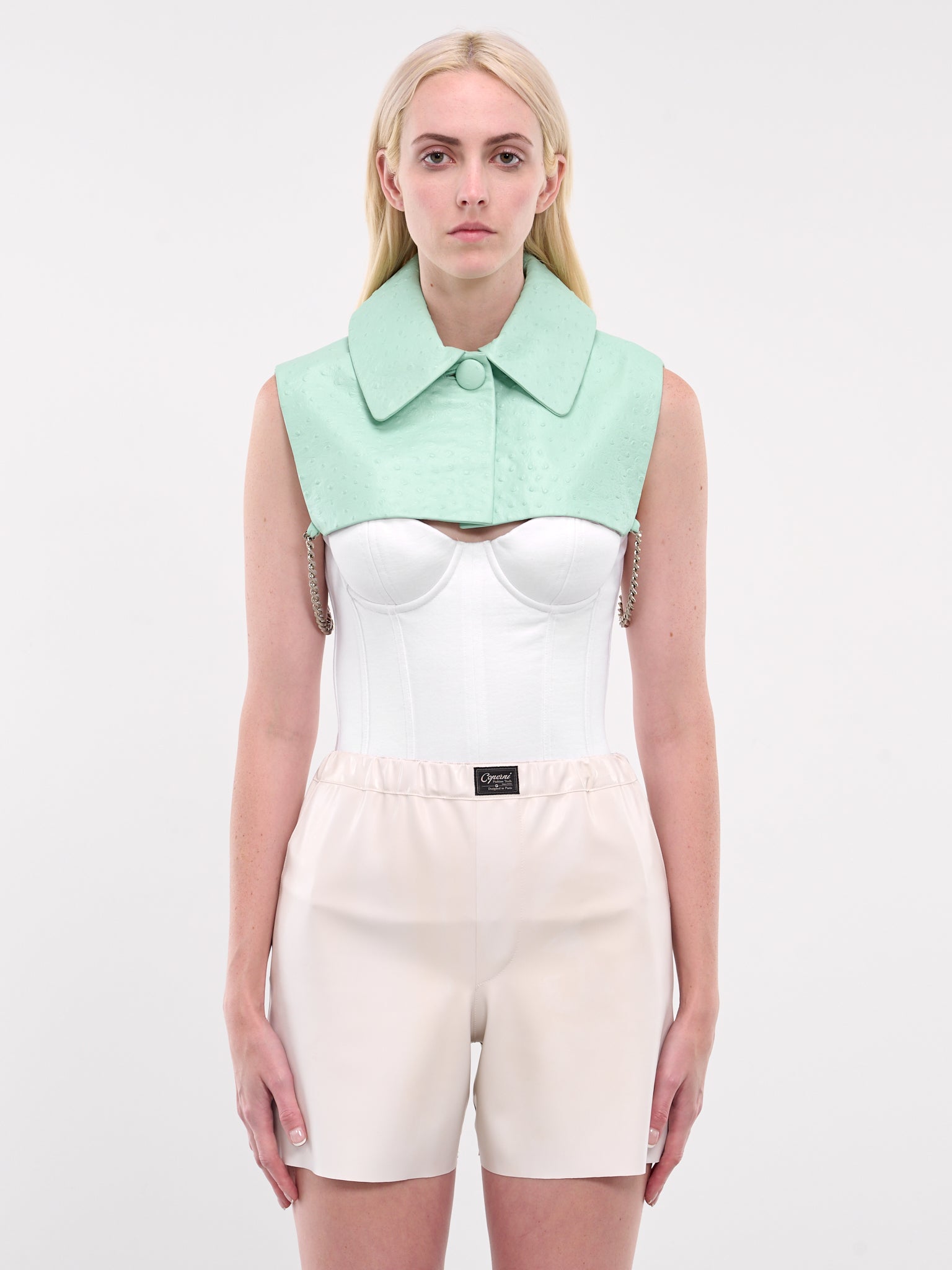 Andy Leather Crop Top (ANDY-LEATHER-MINT)