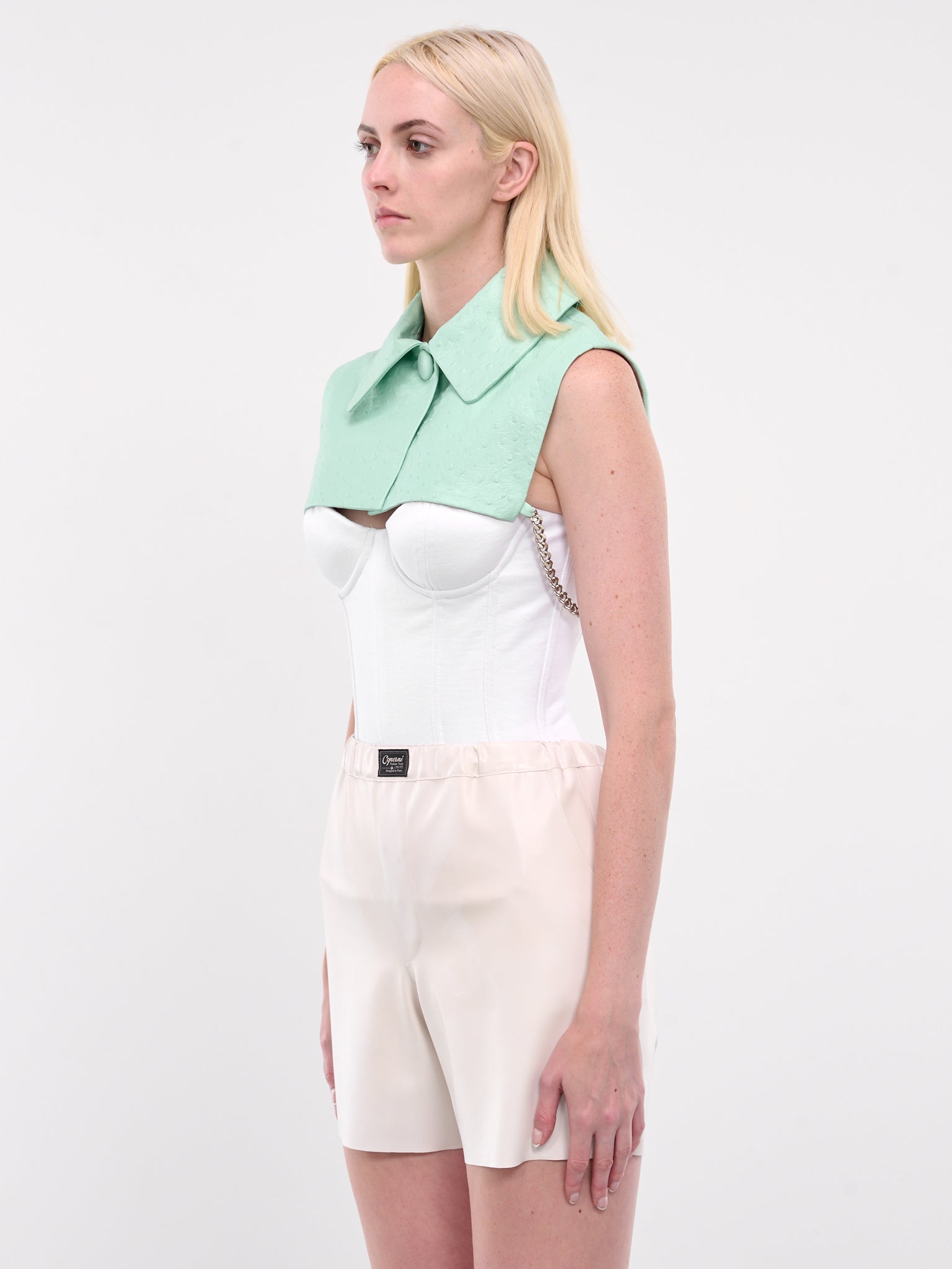 Andy Leather Crop Top (ANDY-LEATHER-MINT)