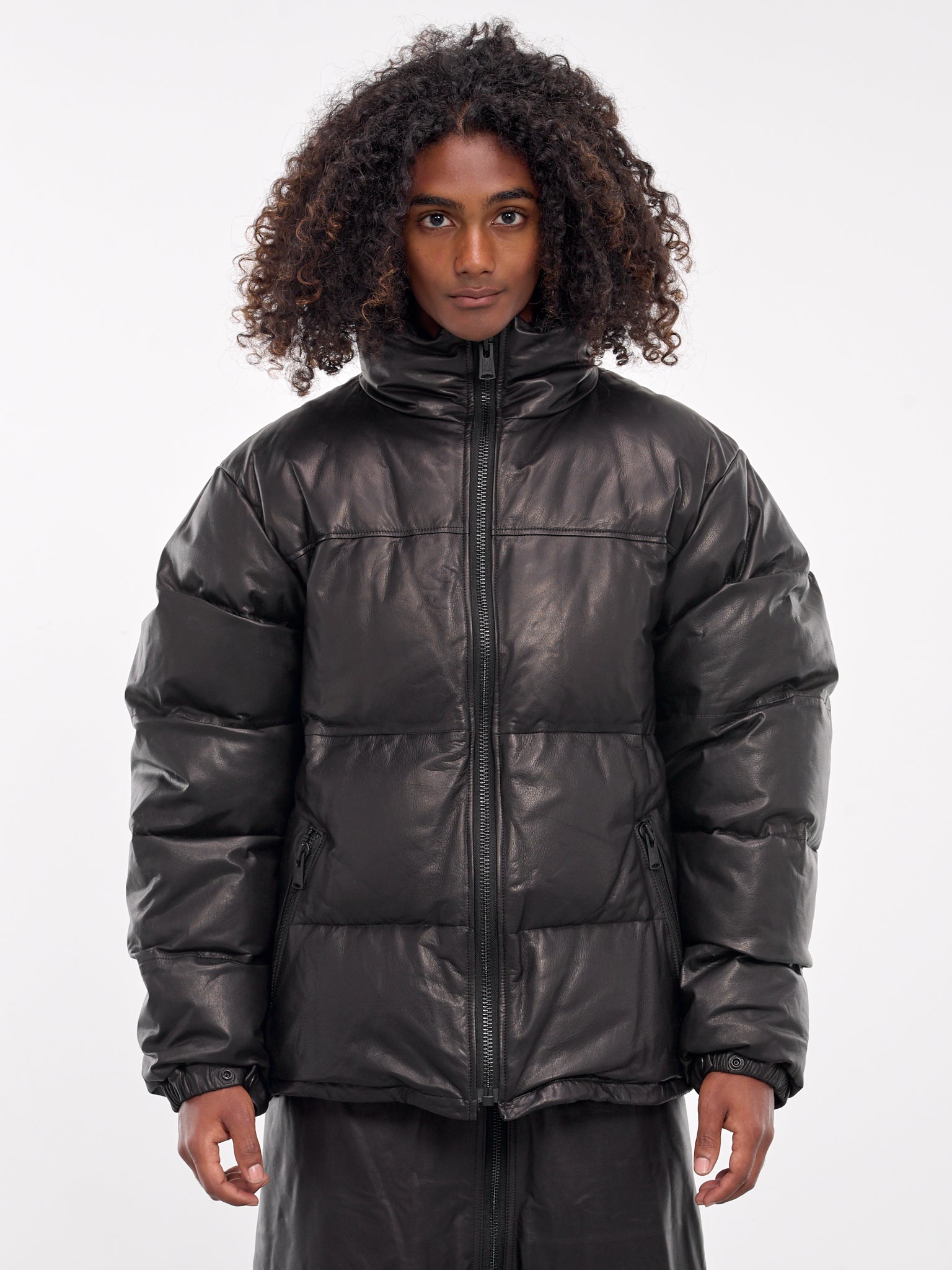 A LEATHER Leather Puffer Jacket | H. Lorenzo - front