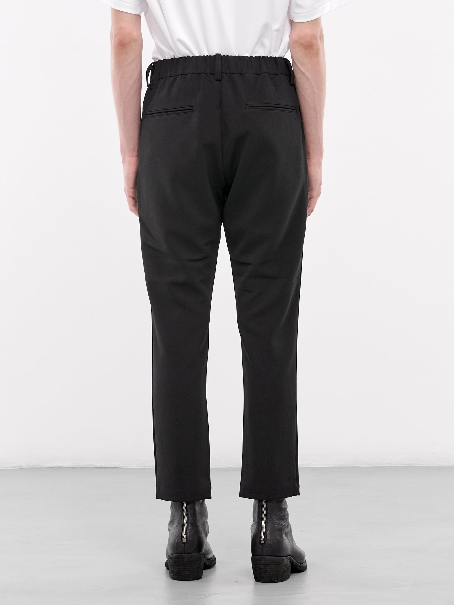 Elasticated Slim Trousers (AP42-047-BLACK)