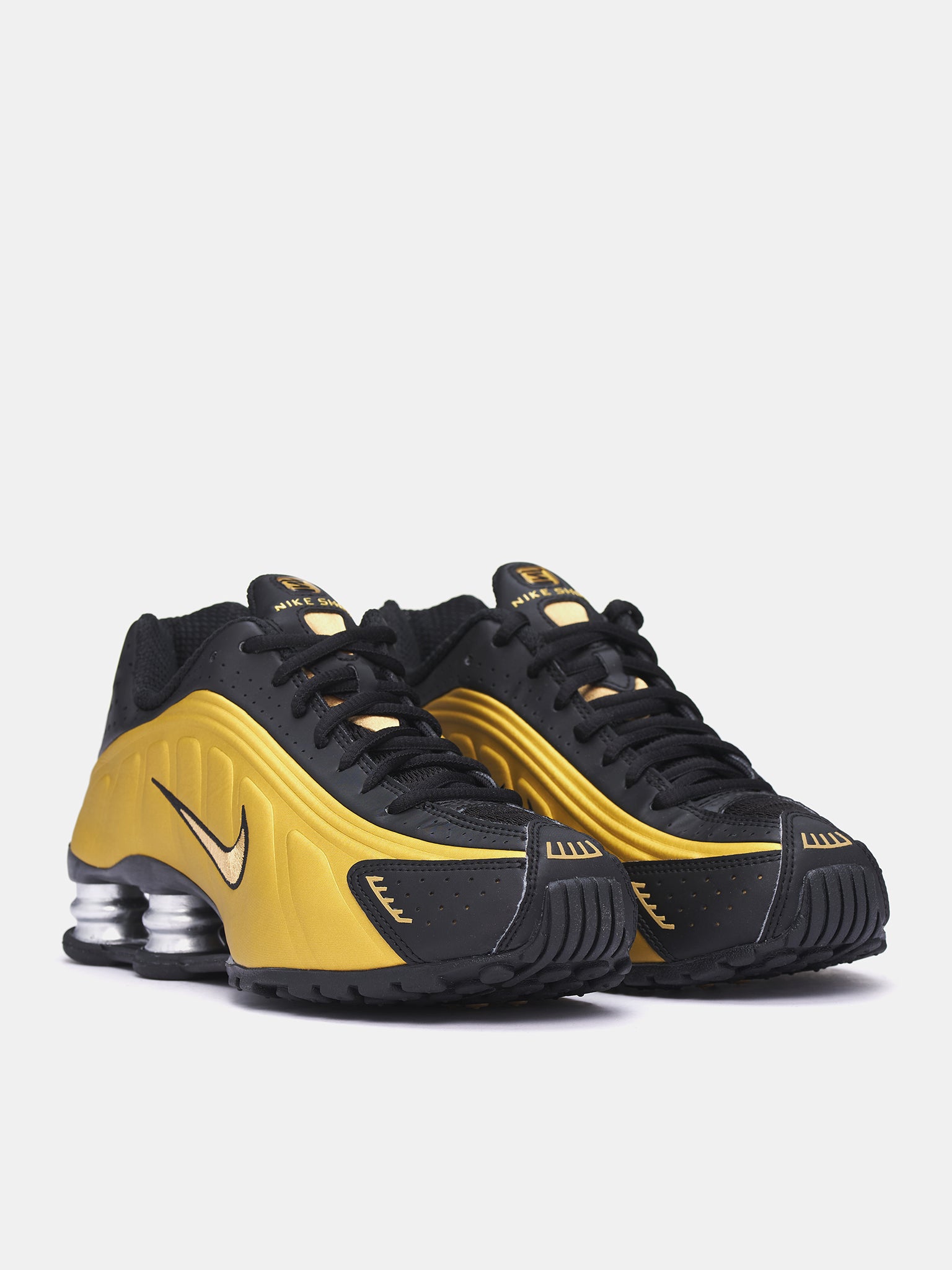 Shox R4 Sneakers (AR3565-005-BLACK-METALLIC-GOLD)