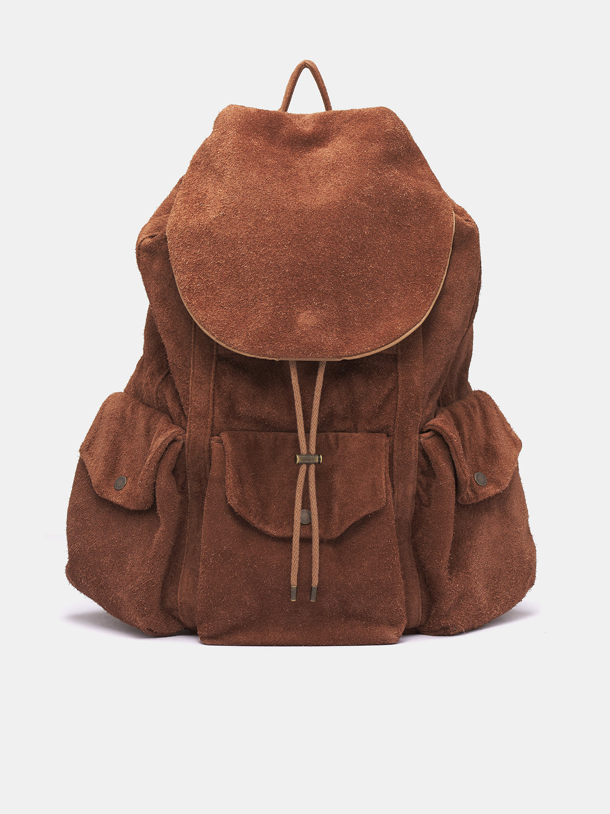 Suede Knapsack (ARG2516-CAMEL-SUEDE)