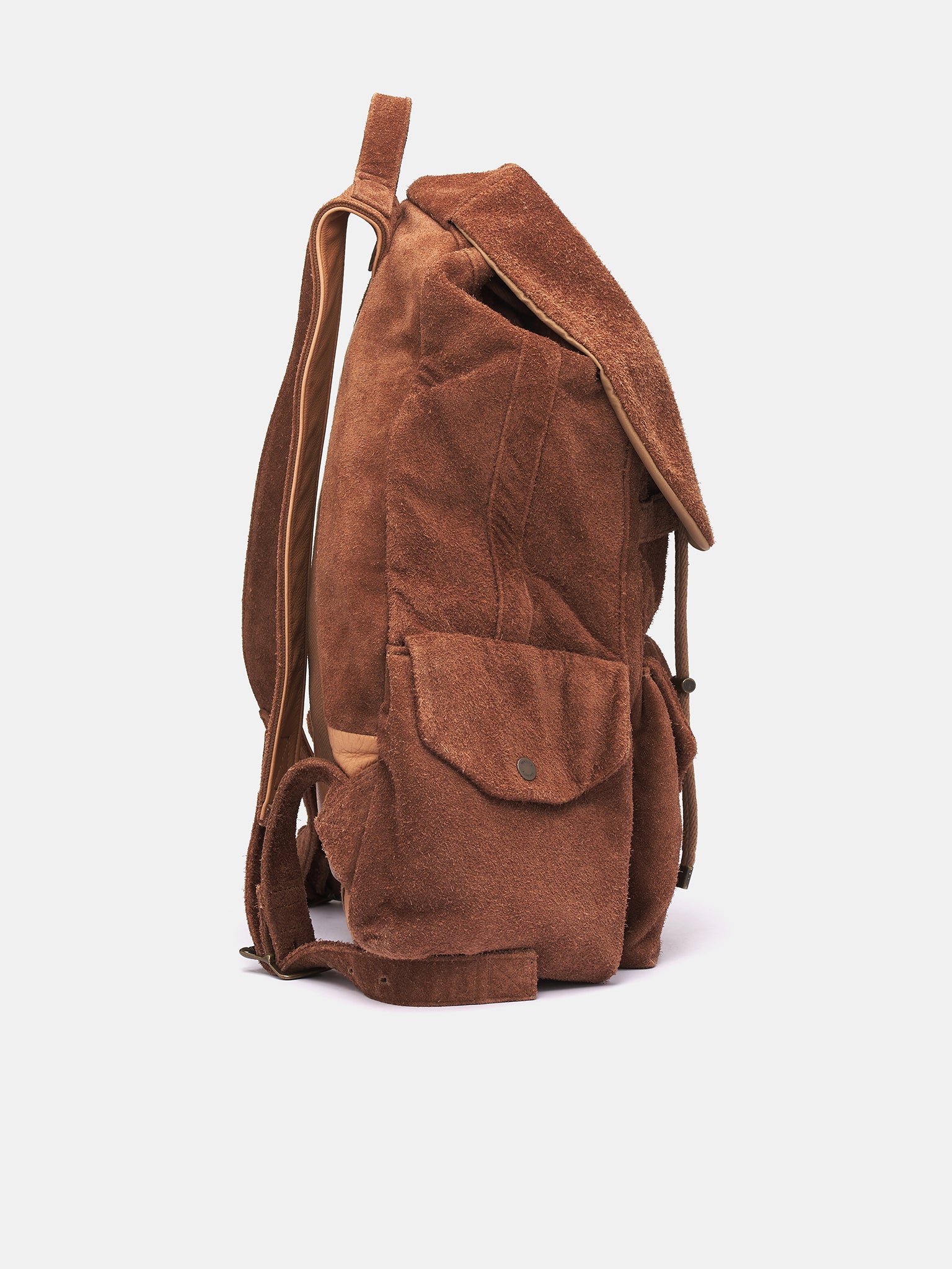 Suede Knapsack (ARG2516-CAMEL-SUEDE)