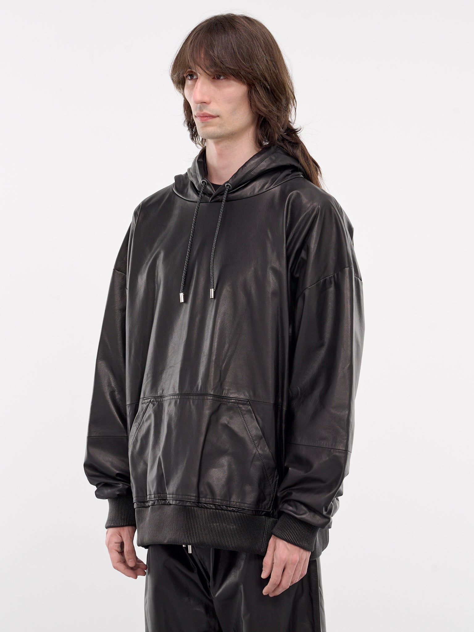 A LEATHER Leather Hoodie | H. Lorenzo - side