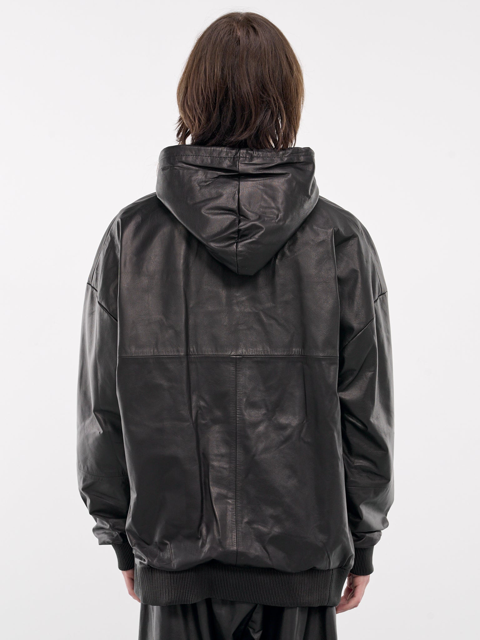 A LEATHER Leather Hoodie | H. Lorenzo - back