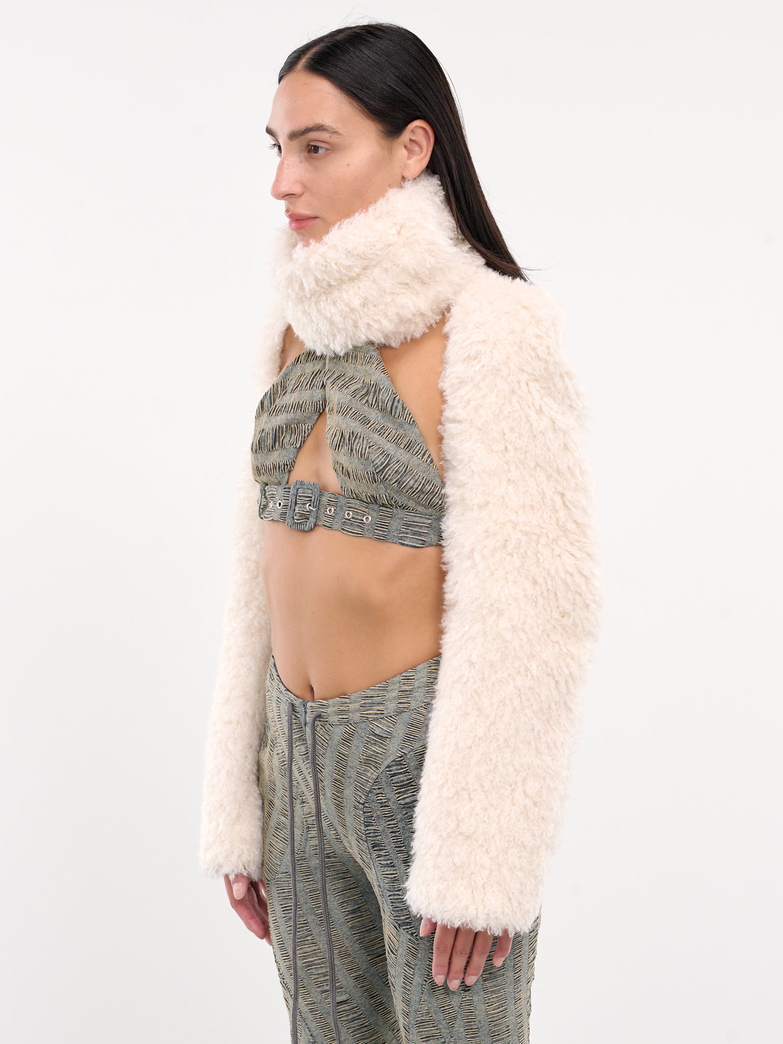 Furry Sleeve Warmer (AS01P1WI110-OFF-WHITE)