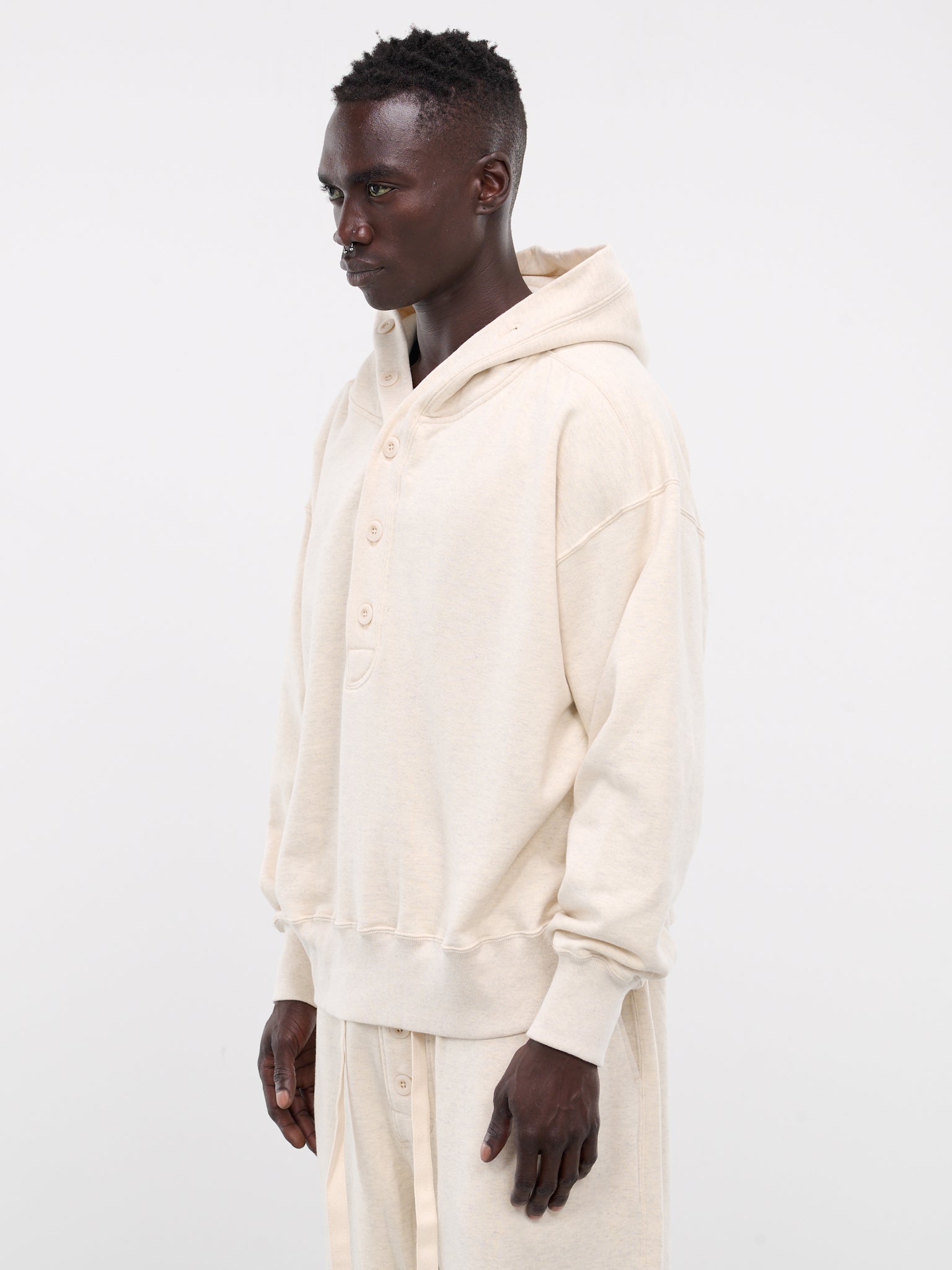 Button Down Hoodie (AT-SW001-AW7-OATMEAL)