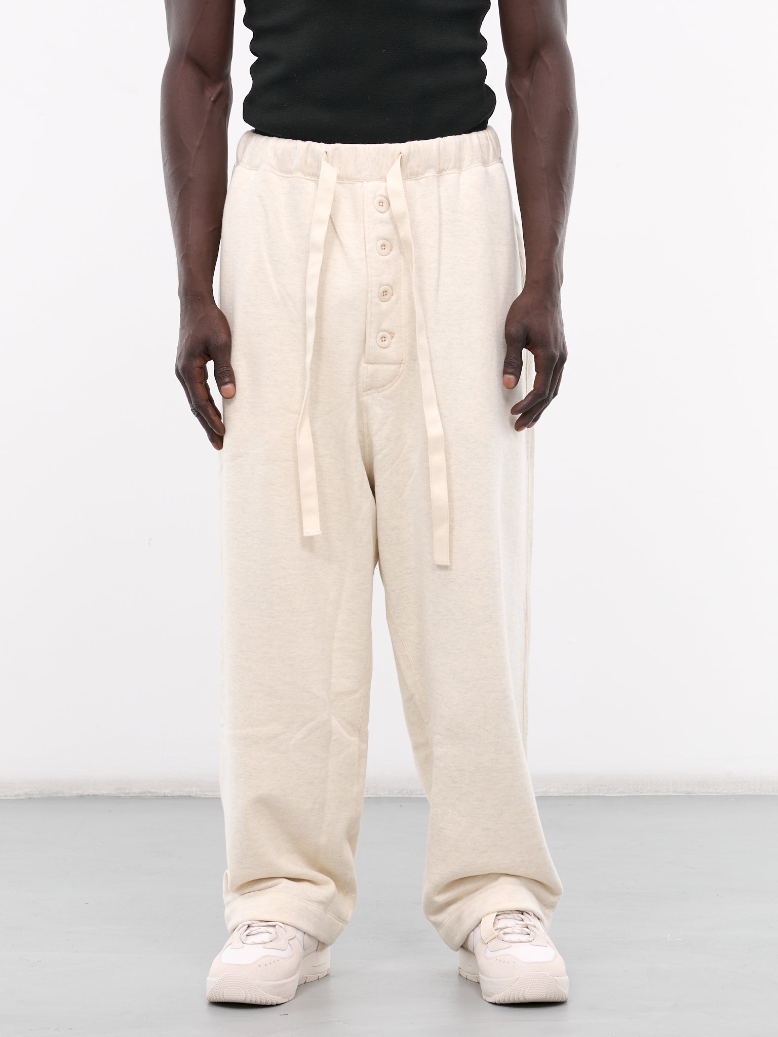 Button Down Sweatpants (AT-SWP001-AW7-OATMEAL)