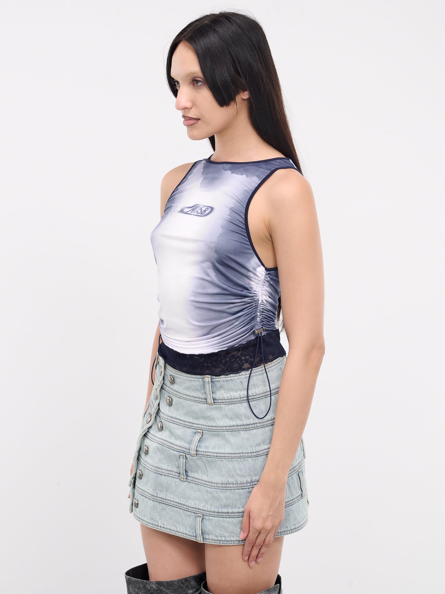 Lisa Watercolor Tank Top (ATB1118W-NAVY)