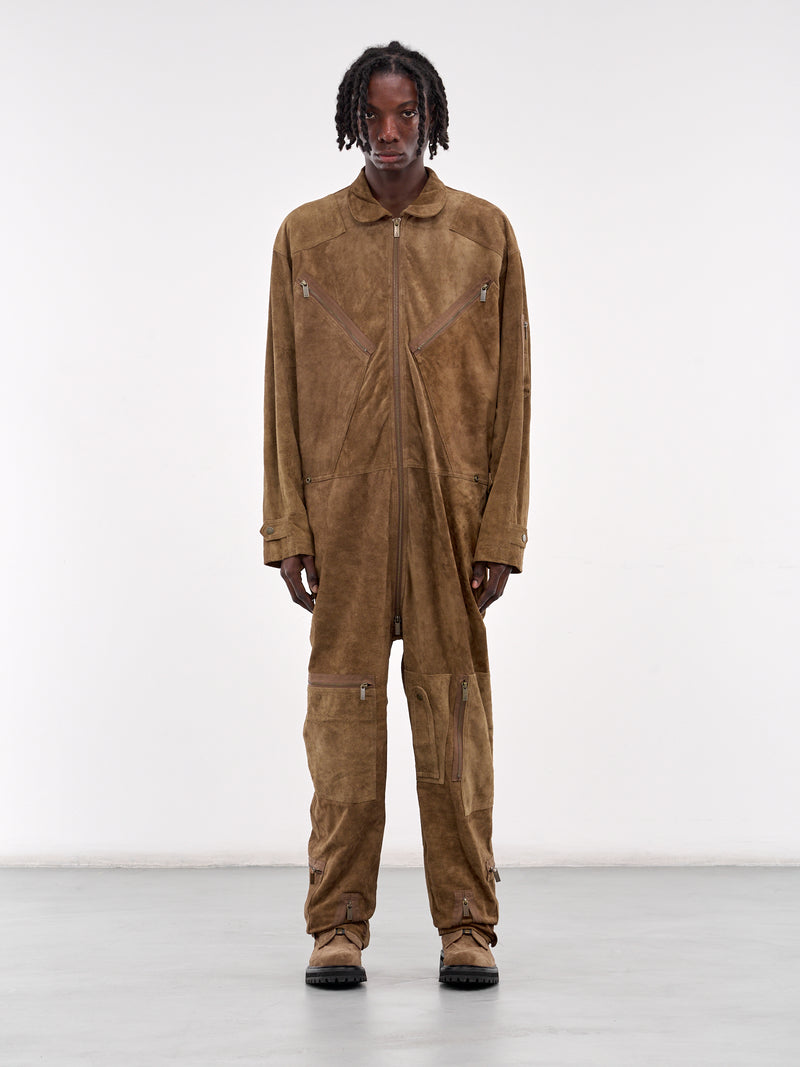 Suede Jumpsuit (AUC2505-CAMEL-SUEDE)