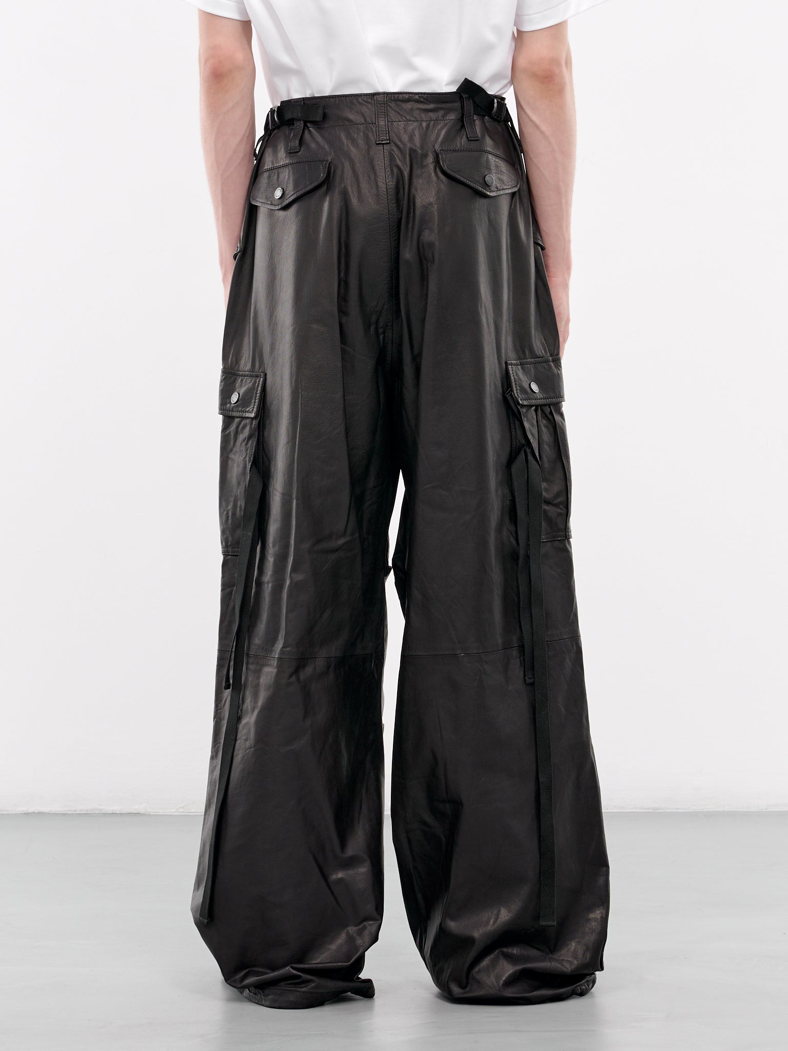 A LEATHER  Leather Cargo Pants | H. Lorenzo - back