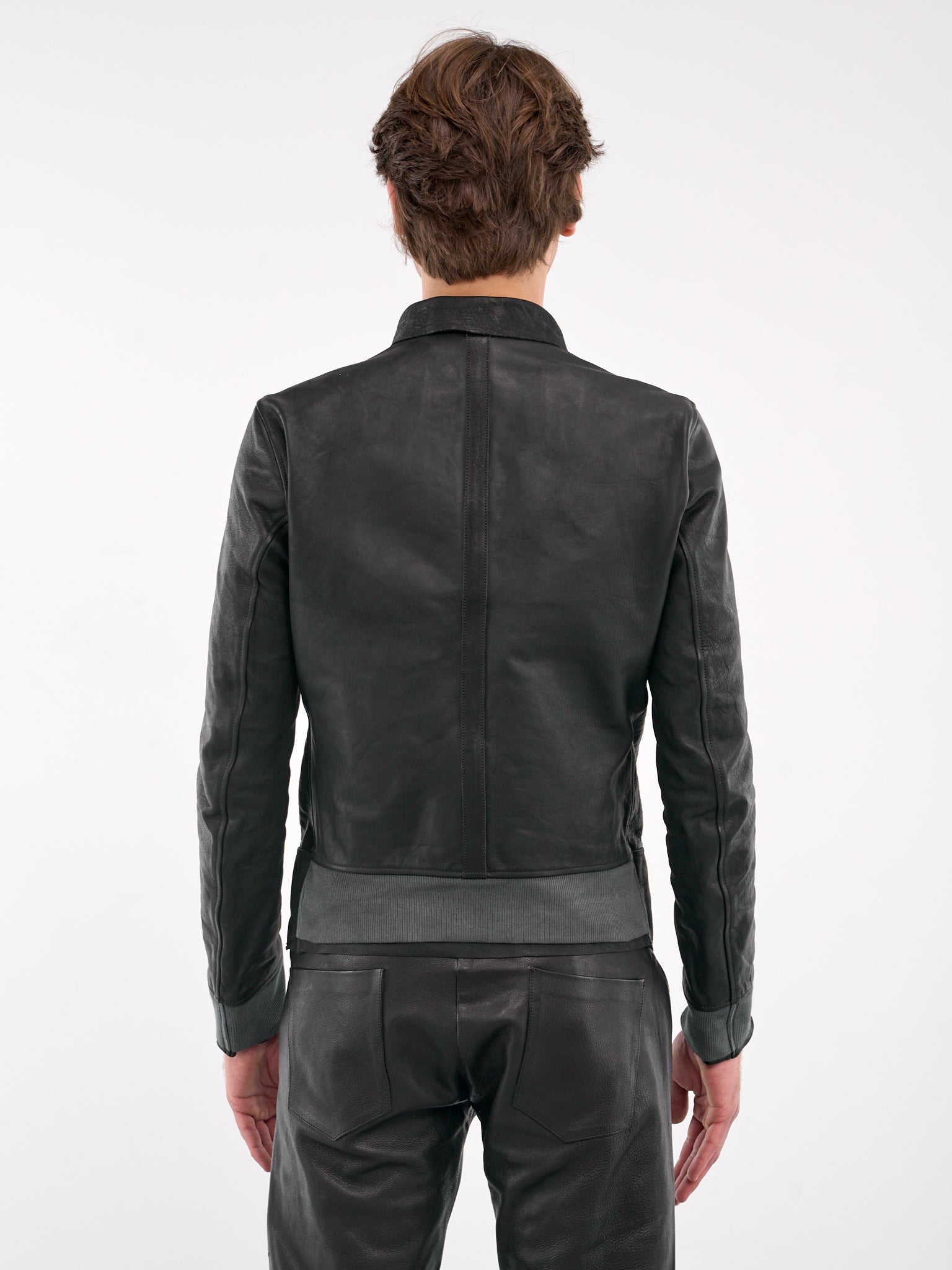 Aviator Leather Jacket (AVM-SOFT-HORSE-FG-BLACK)