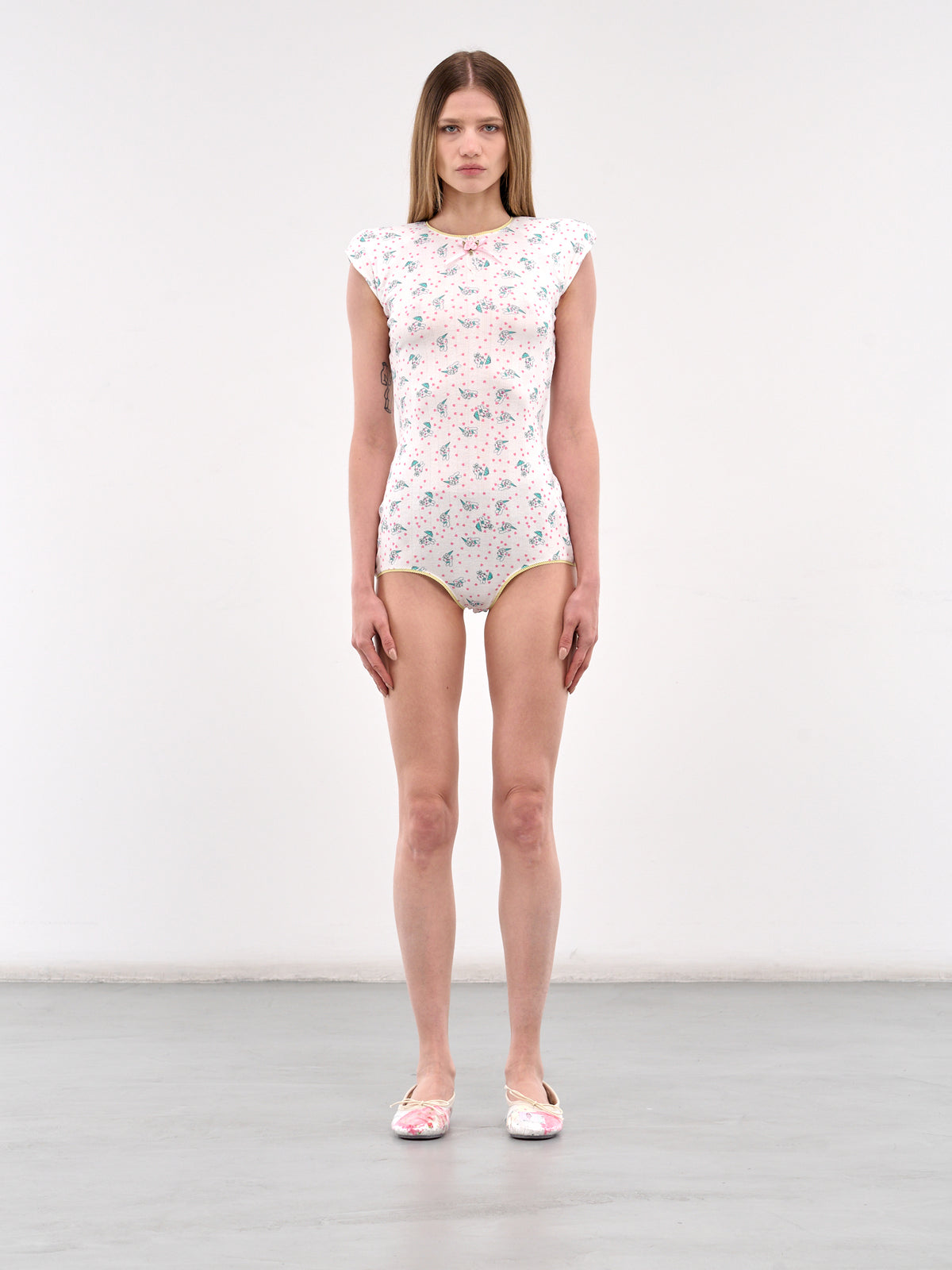 Graphic Shoulder Pad Bodysuit (AW037-BUNNY)