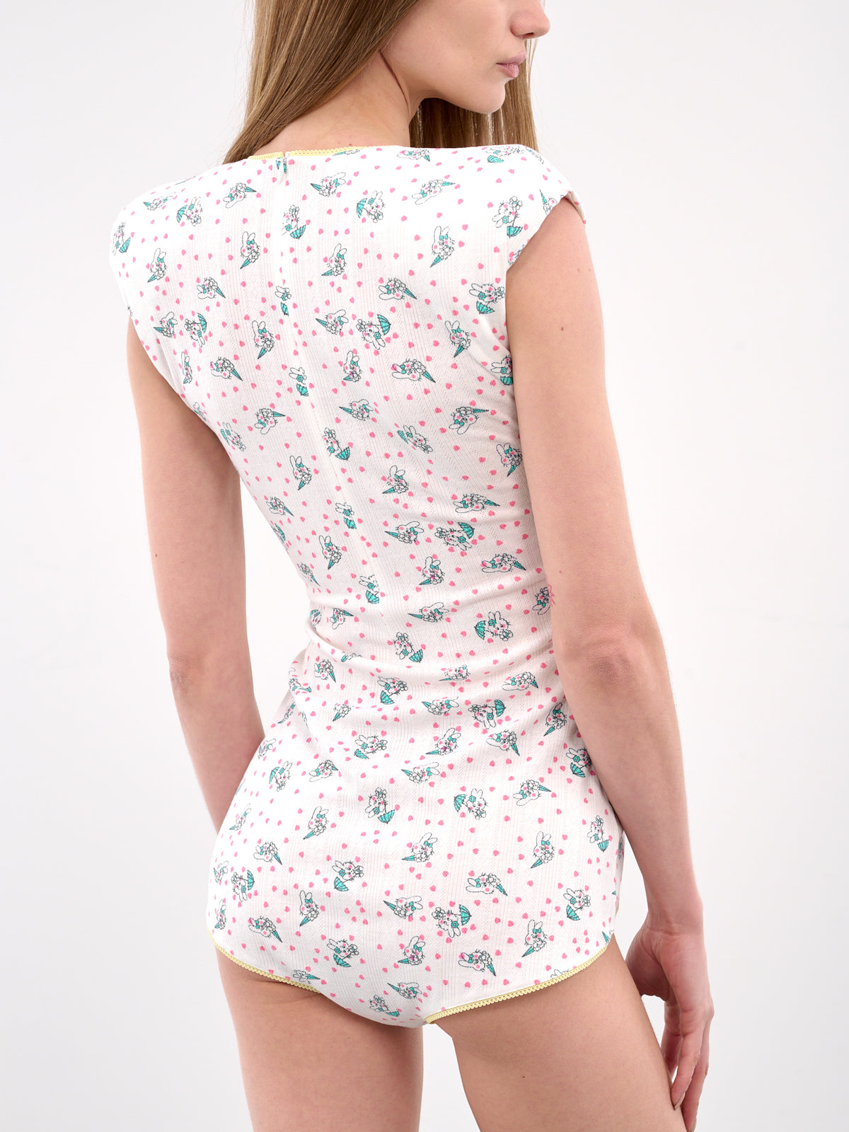 Graphic Shoulder Pad Bodysuit (AW037-BUNNY)