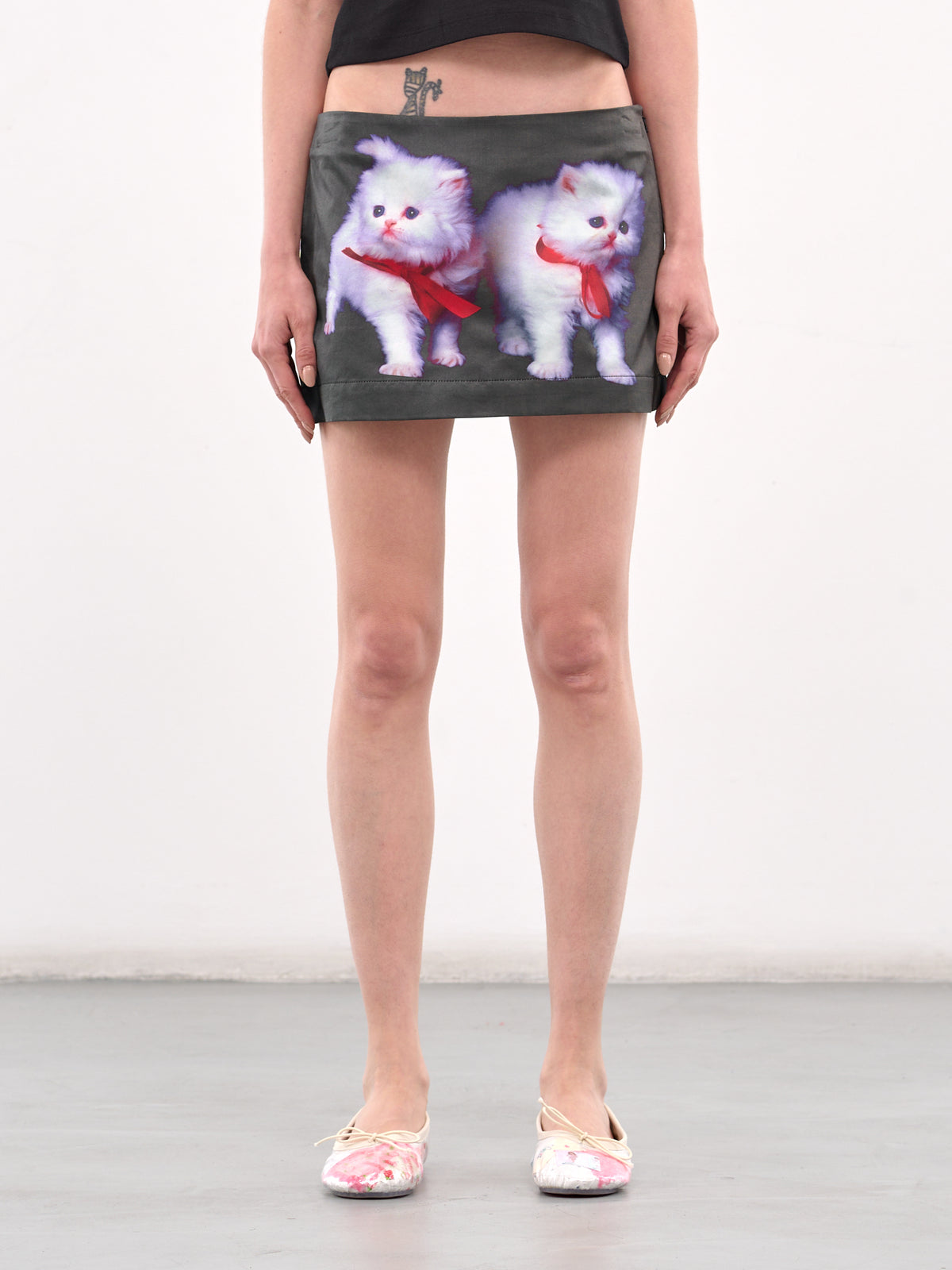 Kitten Graphic Mini Skirt (AW066-KITTEN)