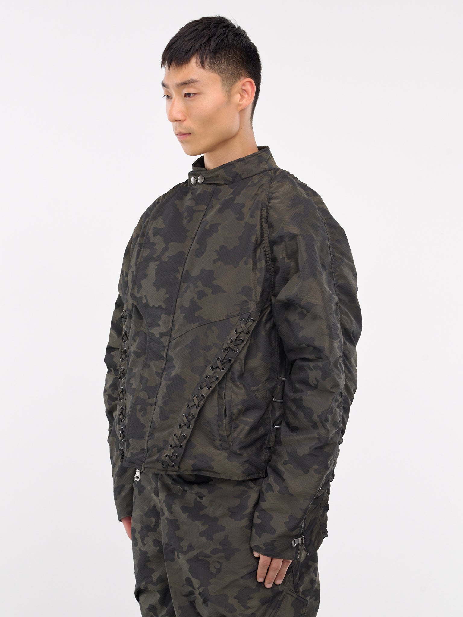 Camouflage Lace-Up Padded Jumper (AWA622M-MULTI)