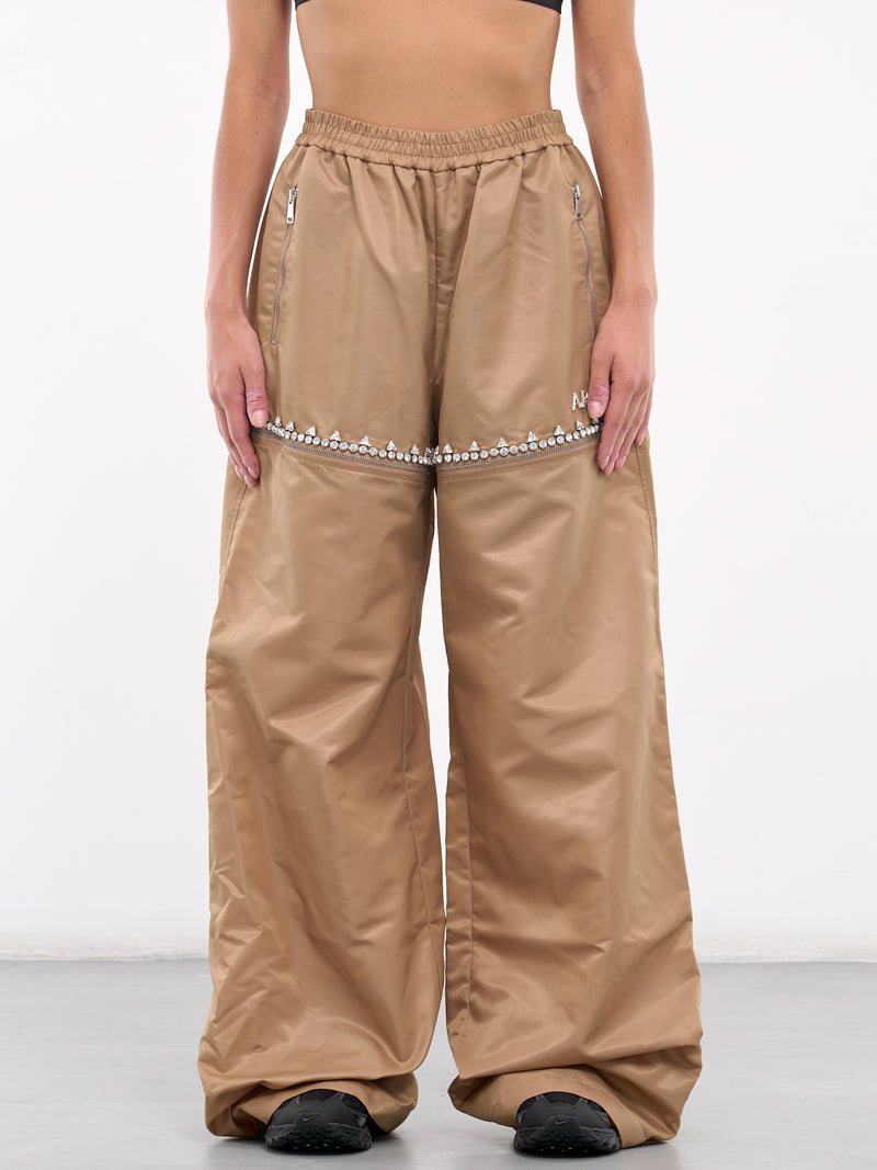 Crystal Slit Track Pants (AWPA0042FA01-CAMEL)