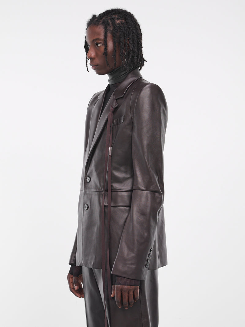 Marine Serre H.Lorenzo Embossed Leather Work Jacket