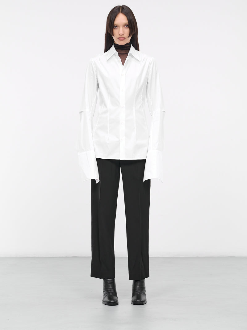 Gracienne Fitted Shirt (B0011444-FA354-001-WHITE)