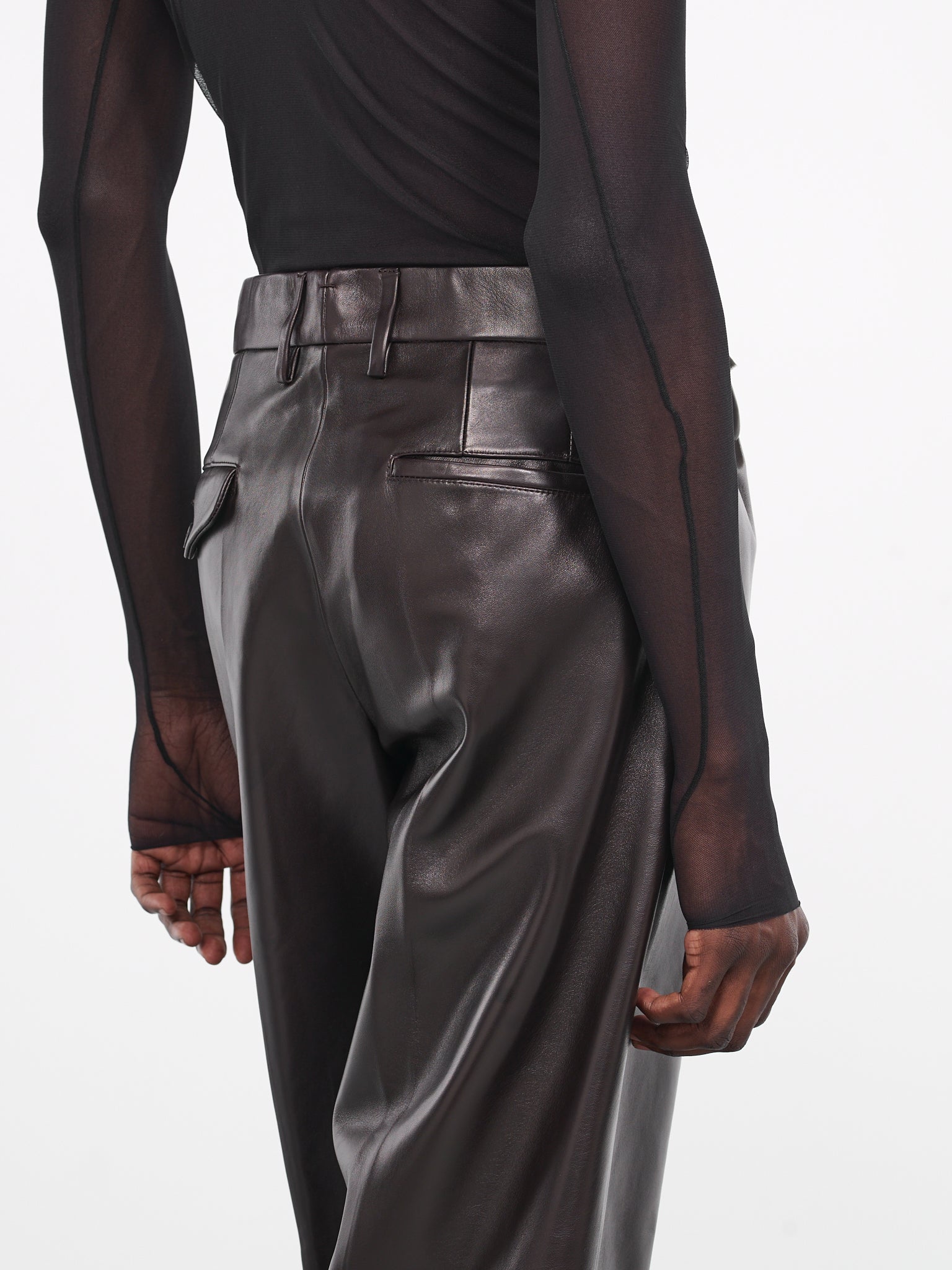 Zara + Faux Leather Trousers