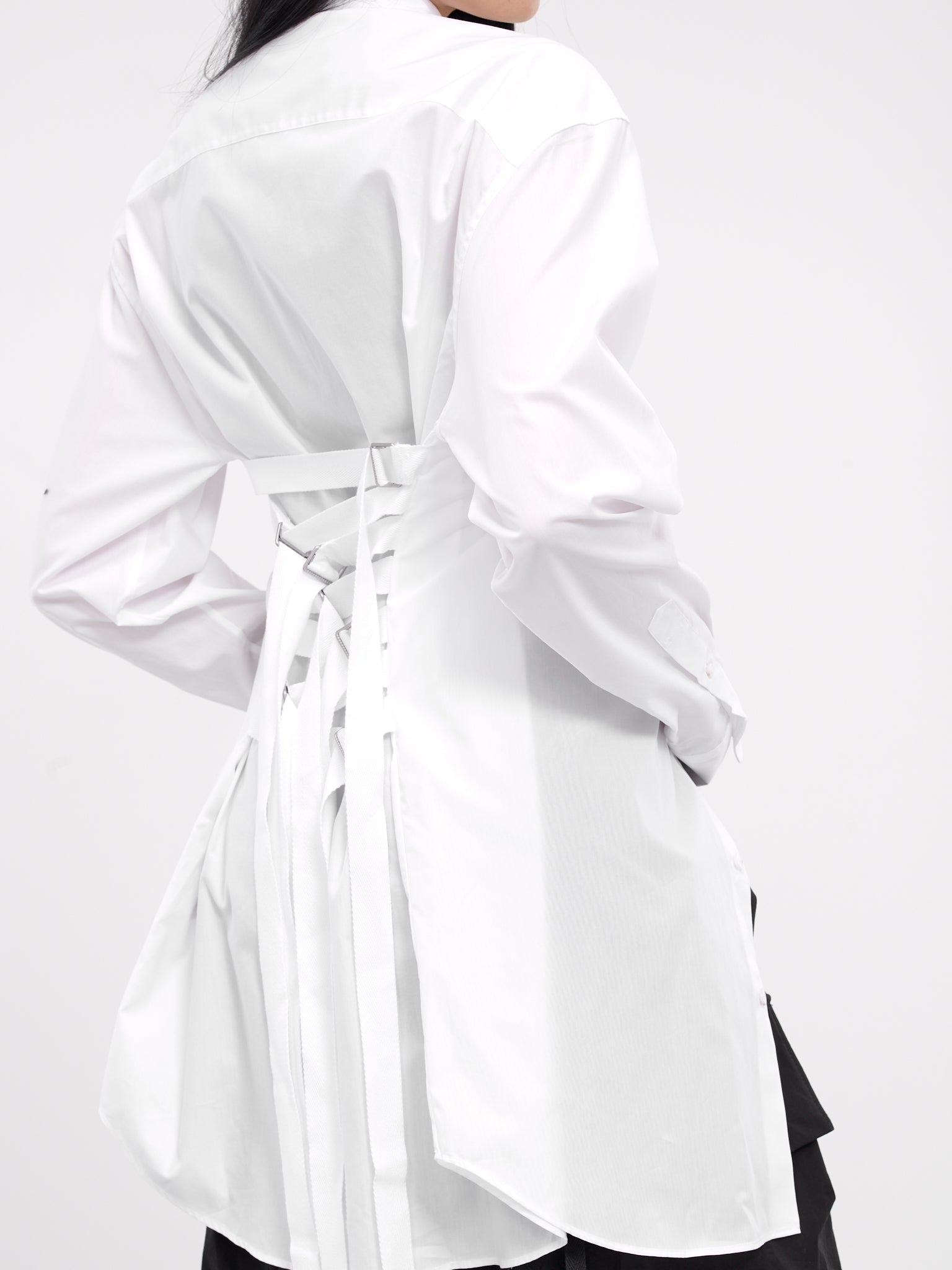 Dete Fluid Belted Shirt (B0011915-FA028-DETE-WHITE)