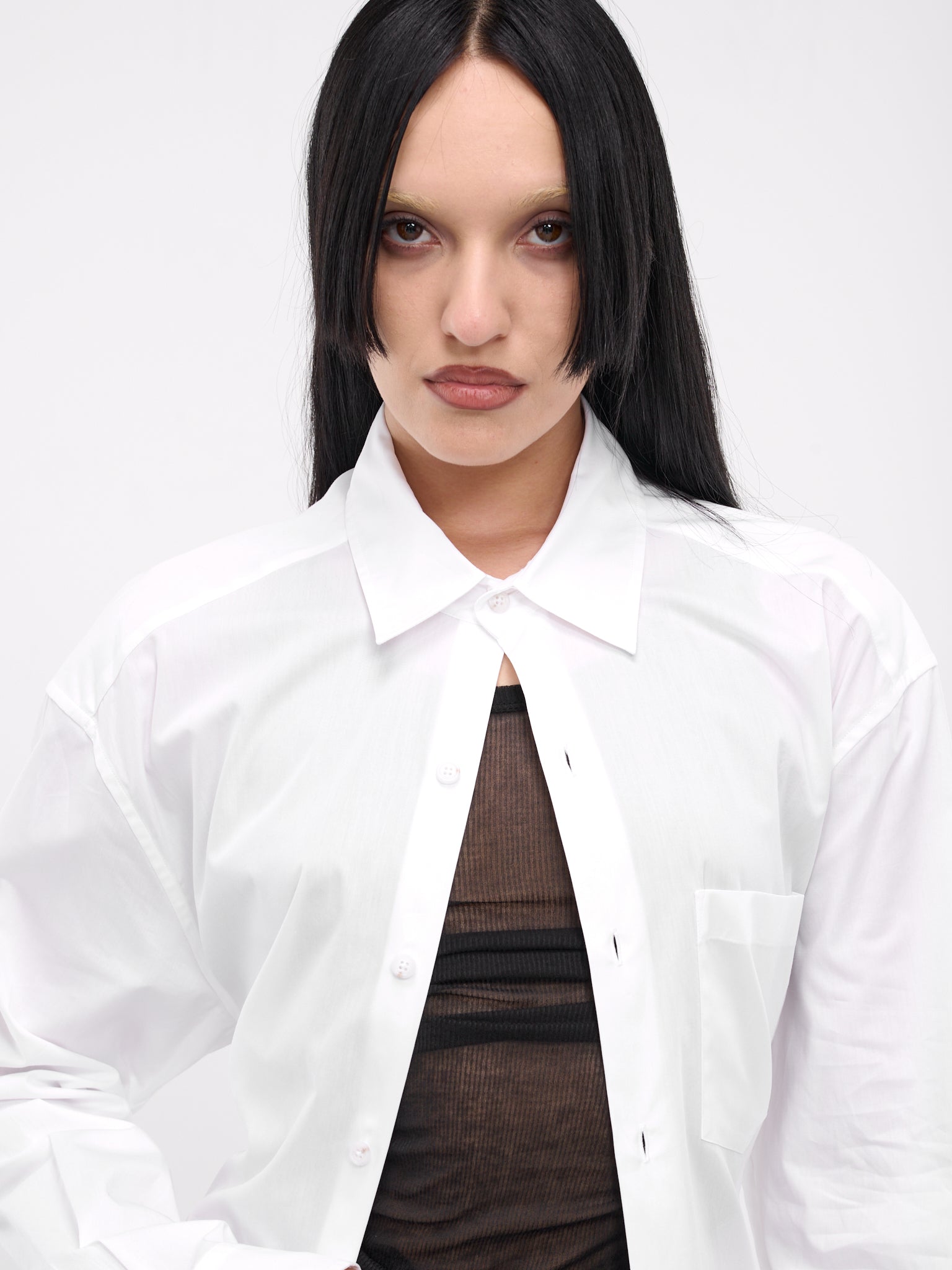 Dete Fluid Belted Shirt (B0011915-FA028-DETE-WHITE)