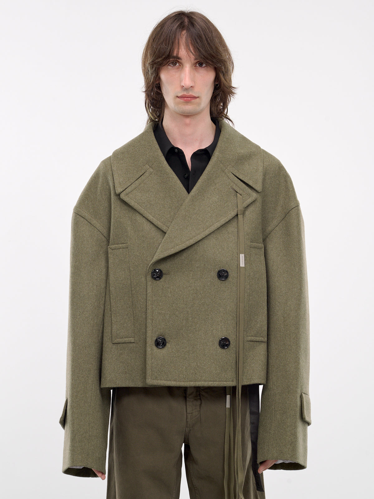 Kjell Double-Breasted Jacket (B0012057-FA509-LODEN-GREEN)