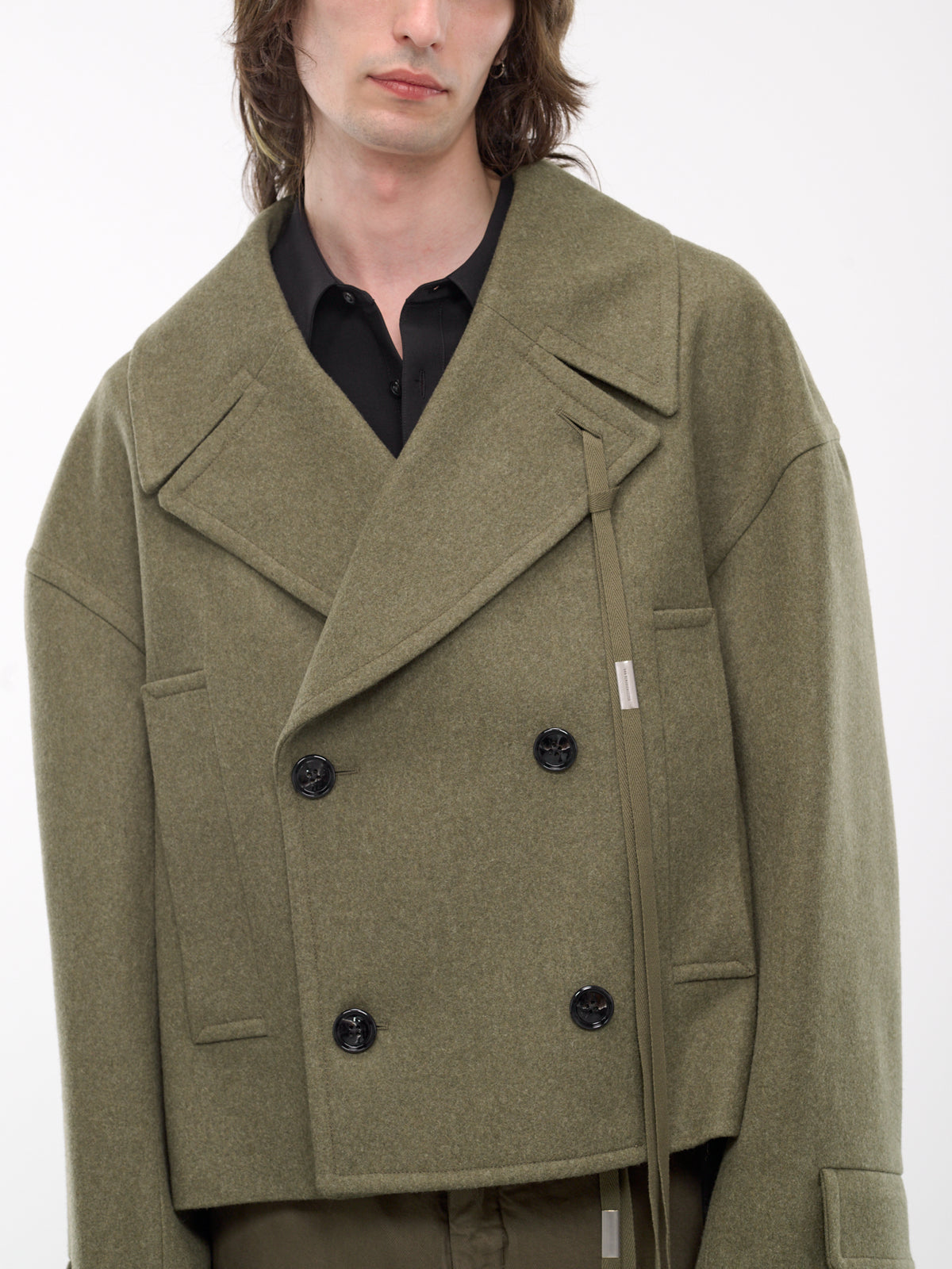 Kjell Double-Breasted Jacket (B0012057-FA509-LODEN-GREEN)