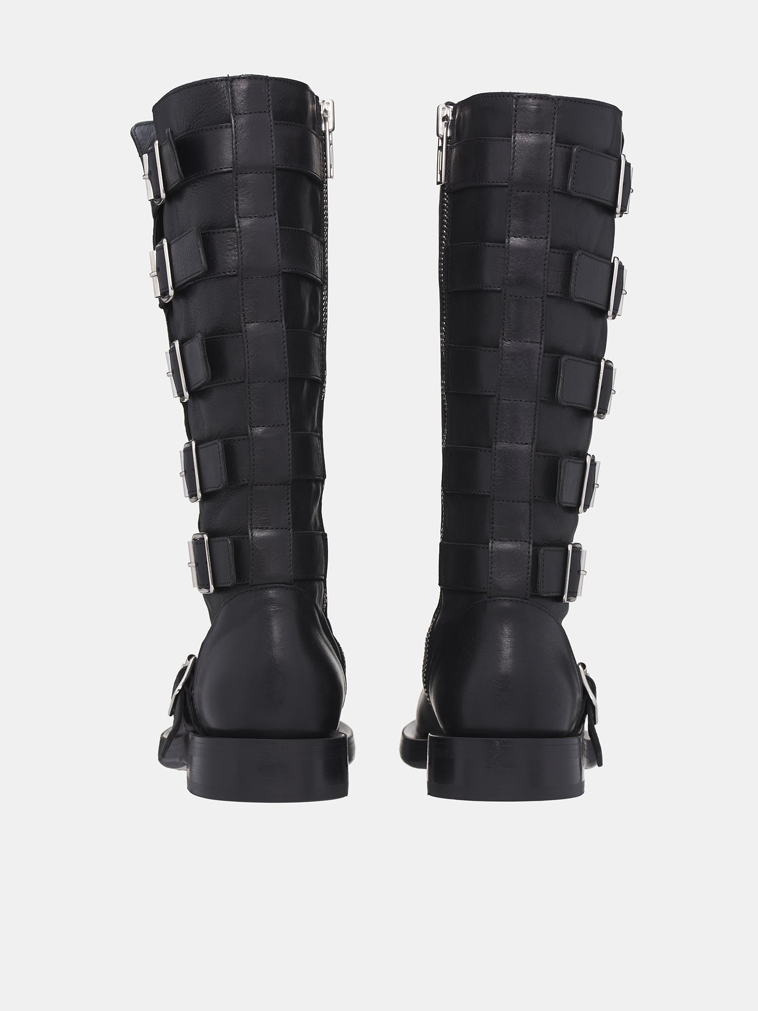 Jace Belted Biker Boots (B0012100-LT141-BLACK)