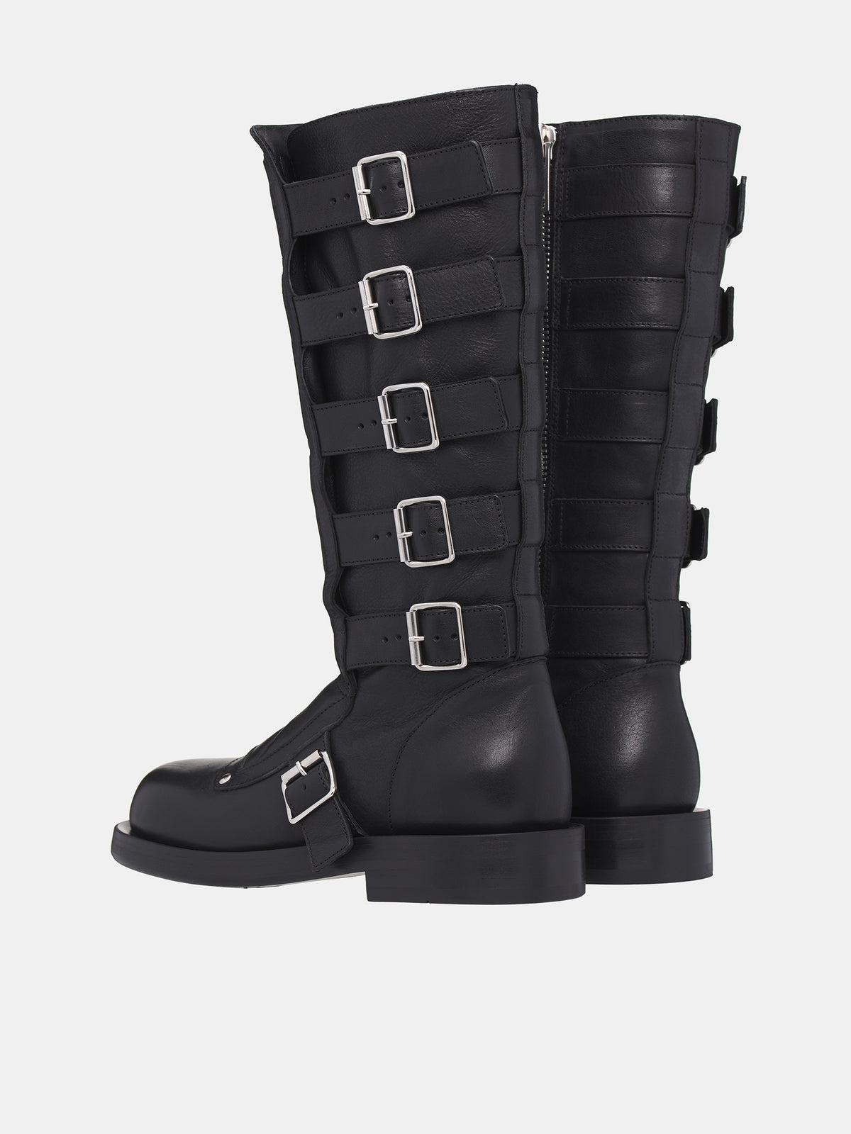 Jace Belted Biker Boots (B0012100-LT141-BLACK)