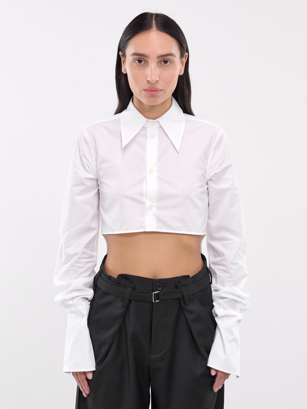 Alberta Cropped Shirt (B0012366-FA028-WHITE)