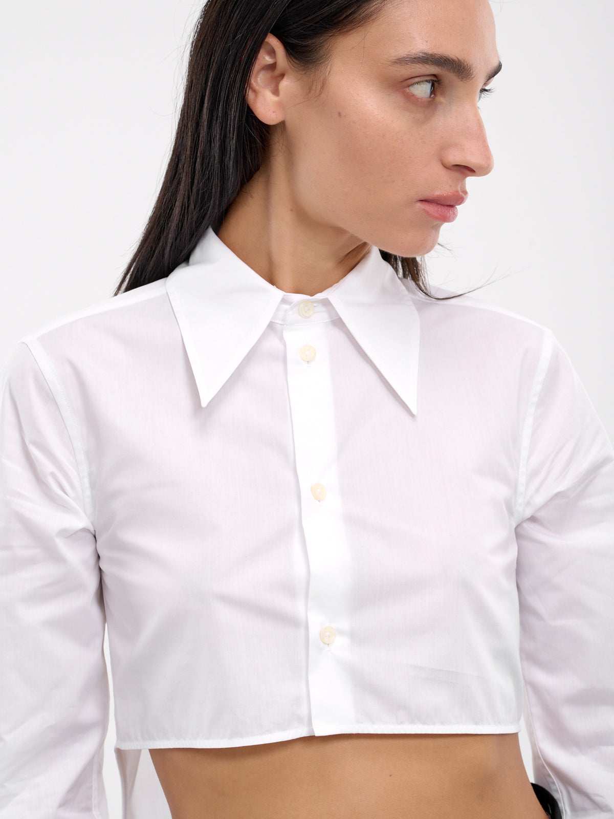 Alberta Cropped Shirt (B0012366-FA028-WHITE)