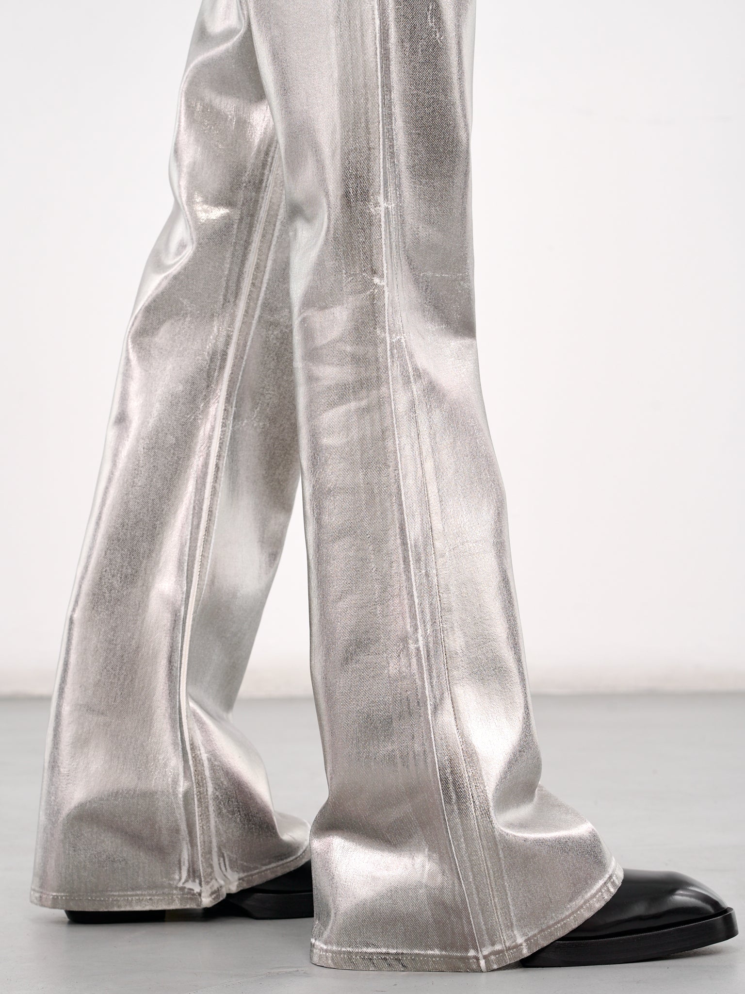 Reflective Patch Coated Trousers (B25K6PT006-SILVER)