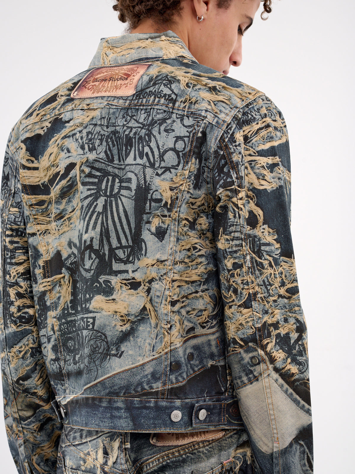 Scribble Denim Jacket (B90809-MID-BLUE)