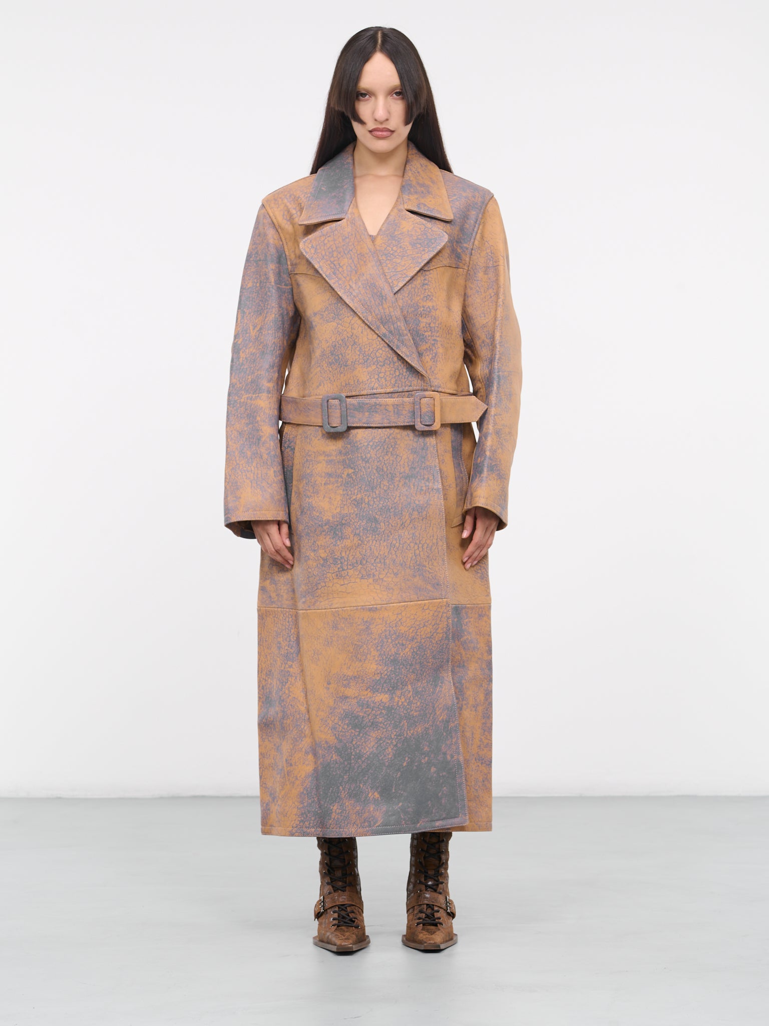 TuscanTailor Sandra Italian Lambskin Leather Trench Coat