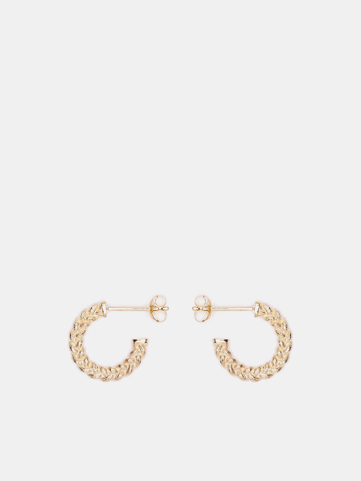 Braided Hoop Earrings (BHOOP1-GOLD)