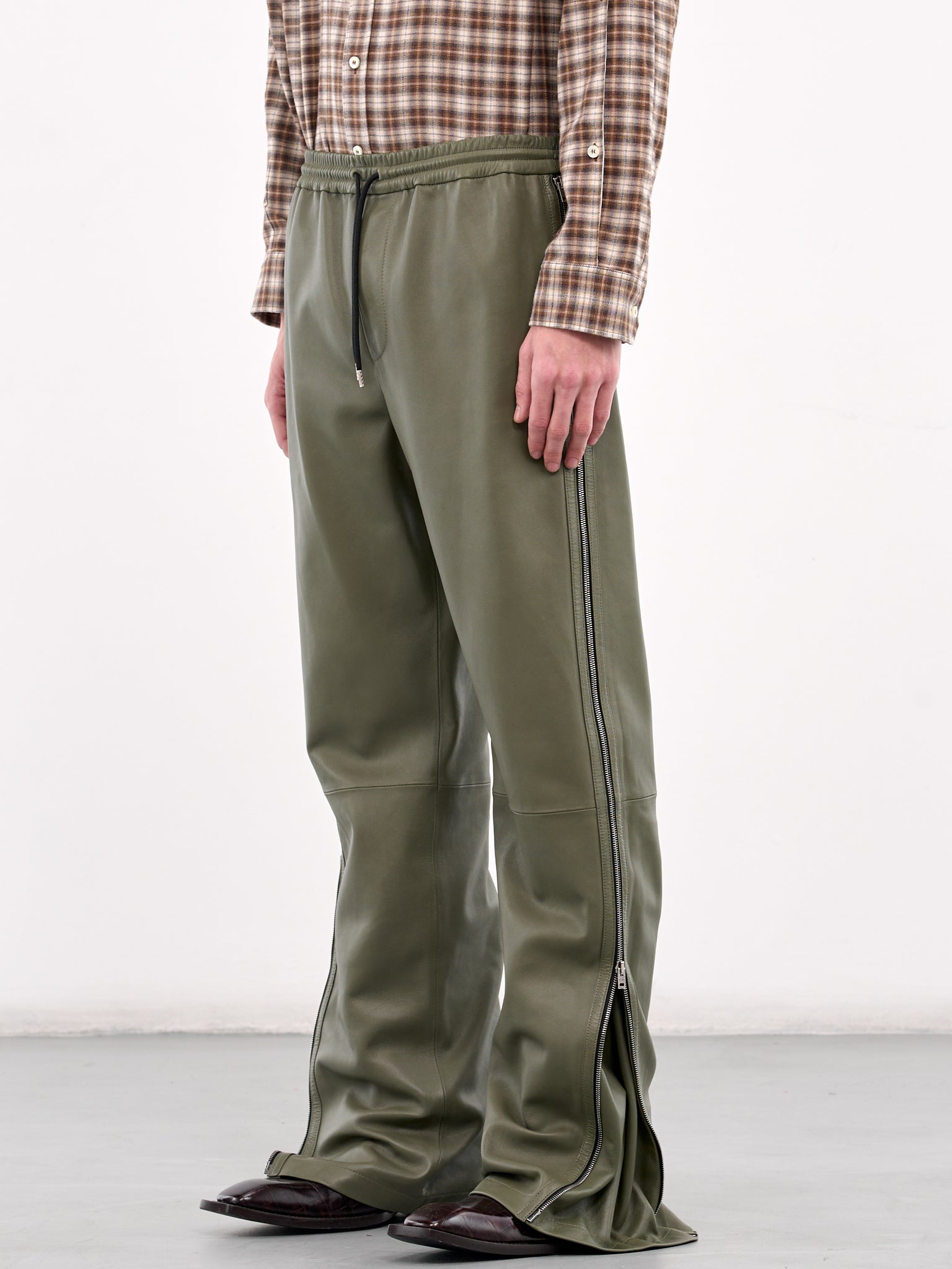 Leather Trousers (BK0663-DUSTY-GREEN)