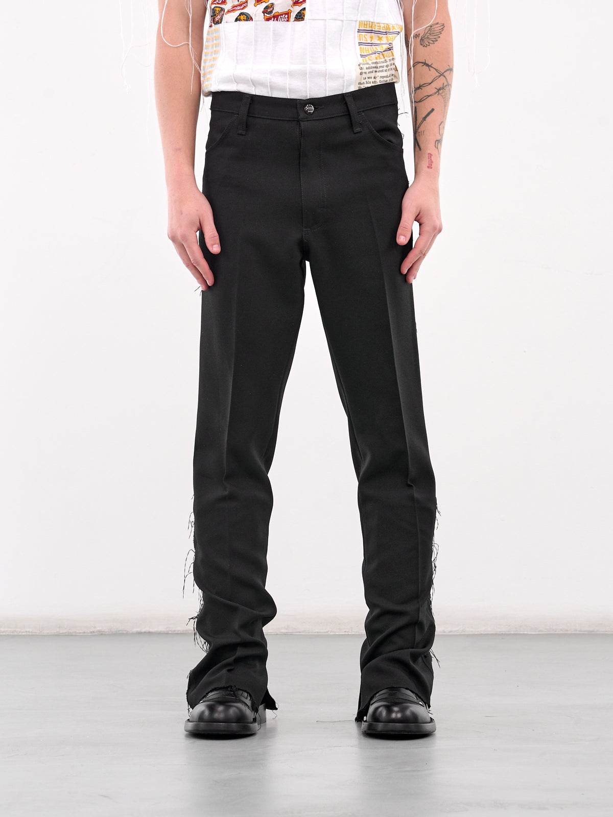 Deconstructed Twill Trousers (BLACK-DECONSTRUCTED-TWILL)