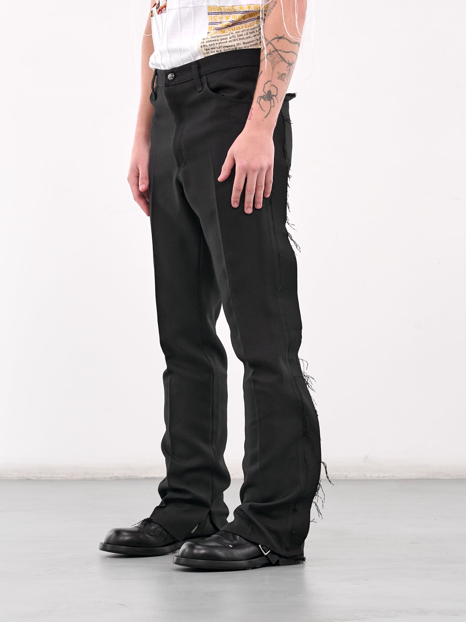 Deconstructed Twill Trousers (BLACK-DECONSTRUCTED-TWILL)