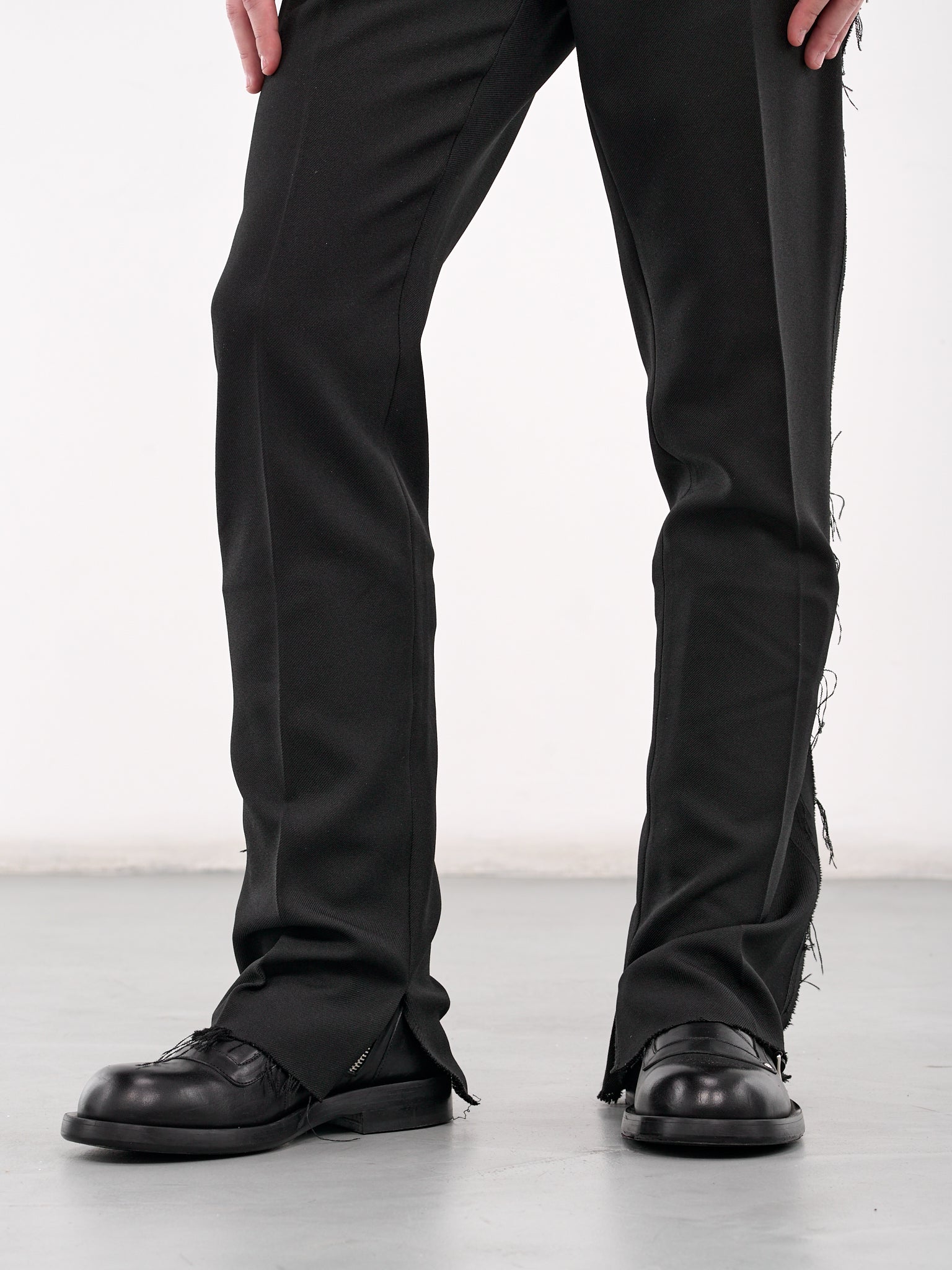 Deconstructed Twill Trousers (BLACK-DECONSTRUCTED-TWILL)