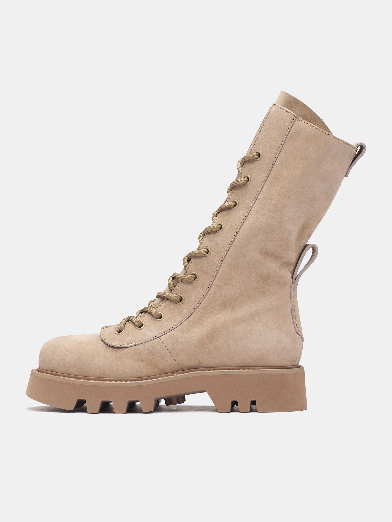 Suede Combat Boots (BT0100-LA0258-TAUPE)