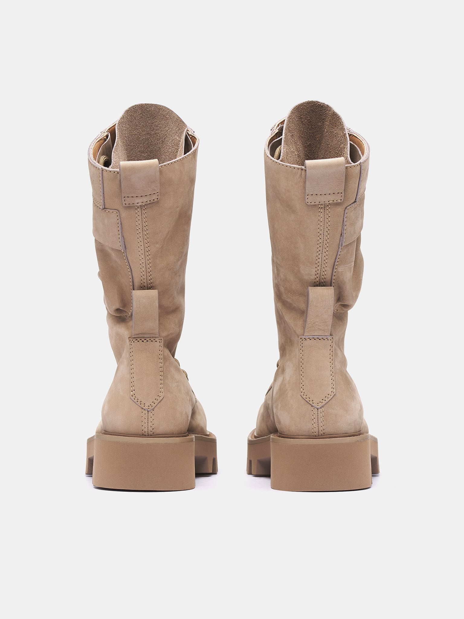 Suede Combat Boots (BT0100-LA0258-TAUPE)