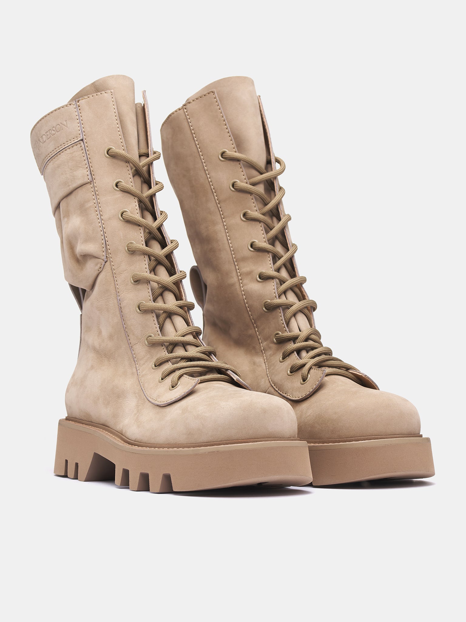 Suede Combat Boots (BT0100-LA0258-TAUPE)